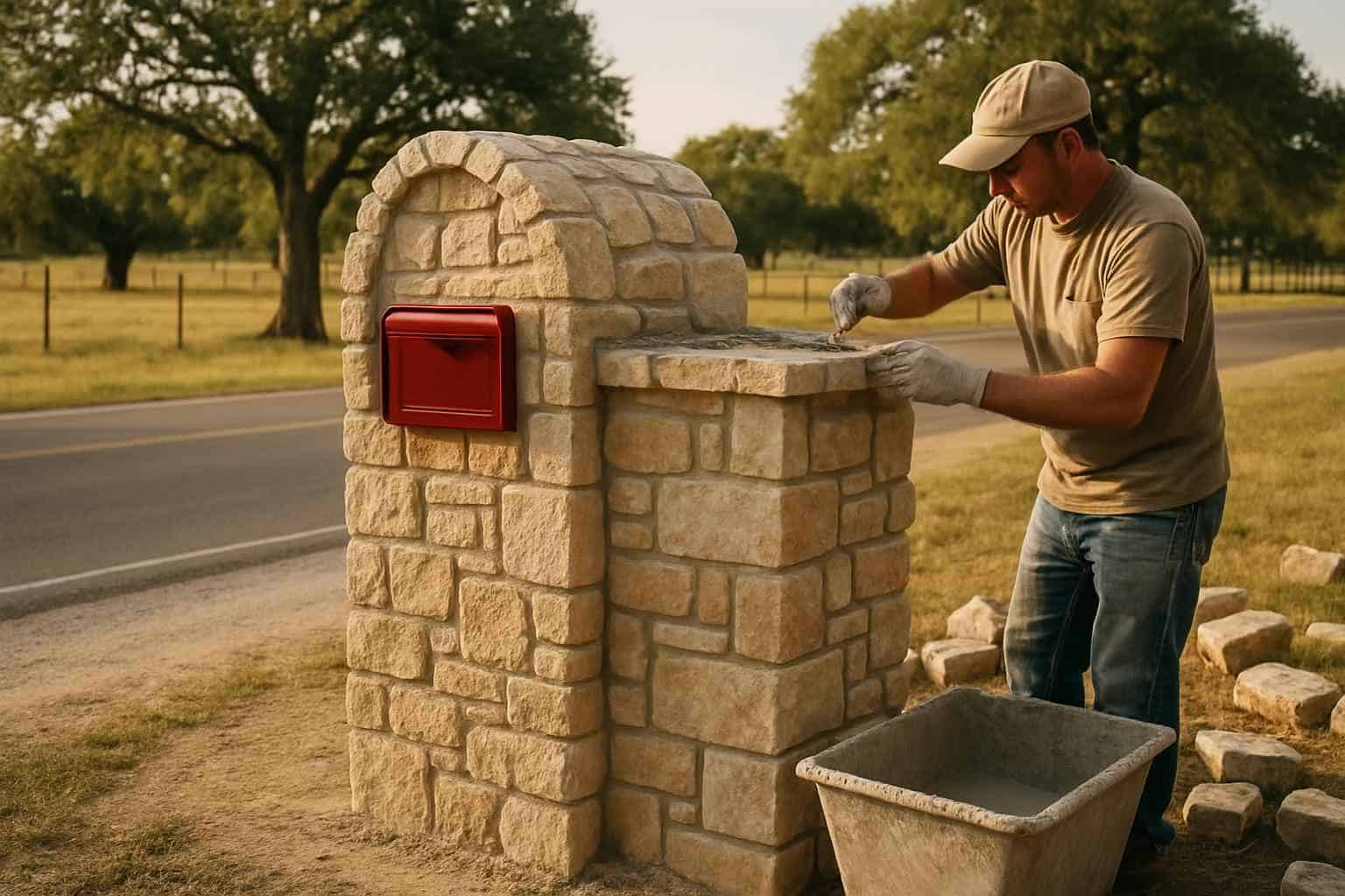 Masonry Contractor In Luckenbach TX Stone Mailbox Masonry Service in Luckenbach TX