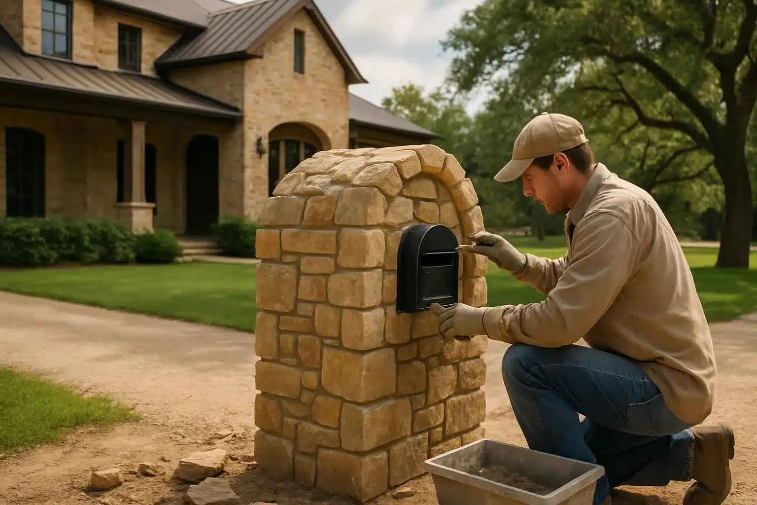 Stone Mailbox Masonry Service in Stonewall TX