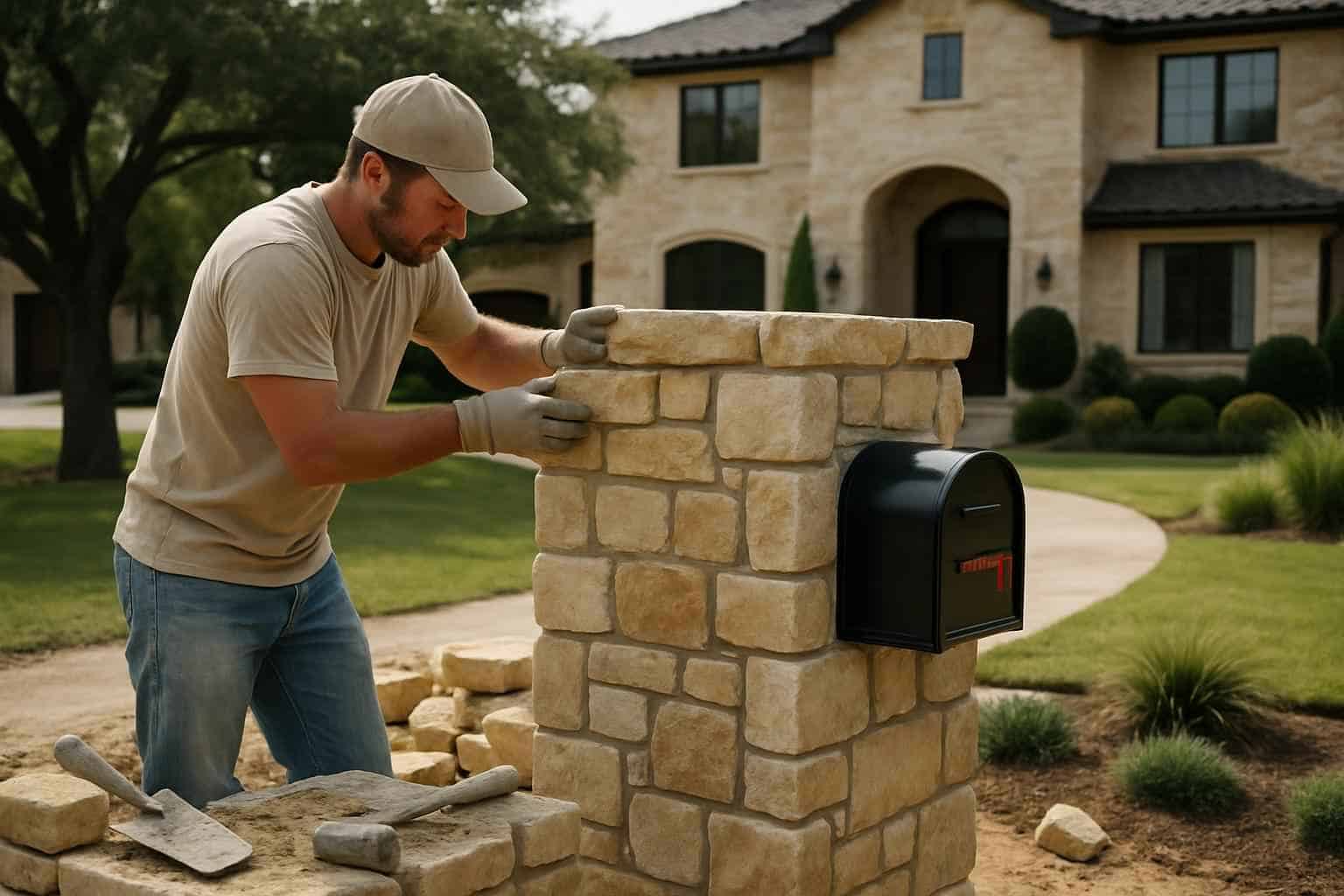 Masonry Contractor In Willow City TX Stone Mailbox Masonry Service in Willow City TX