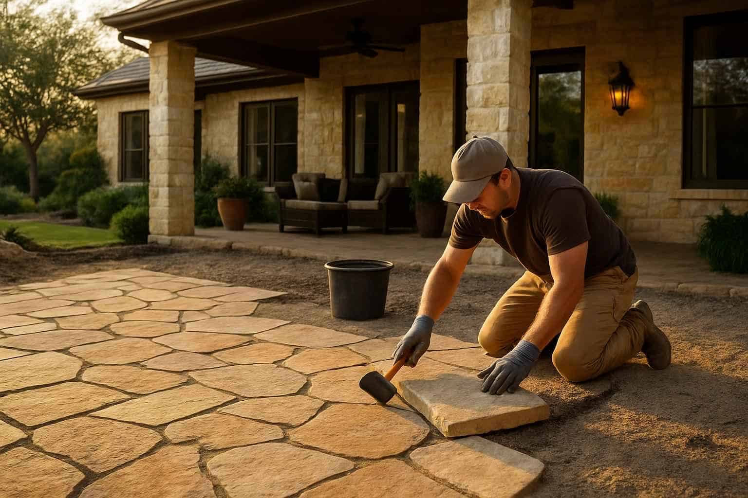 Stone Contractor In Fredericksburg TX Stone Patio Installation Service in Fredericksburg TX