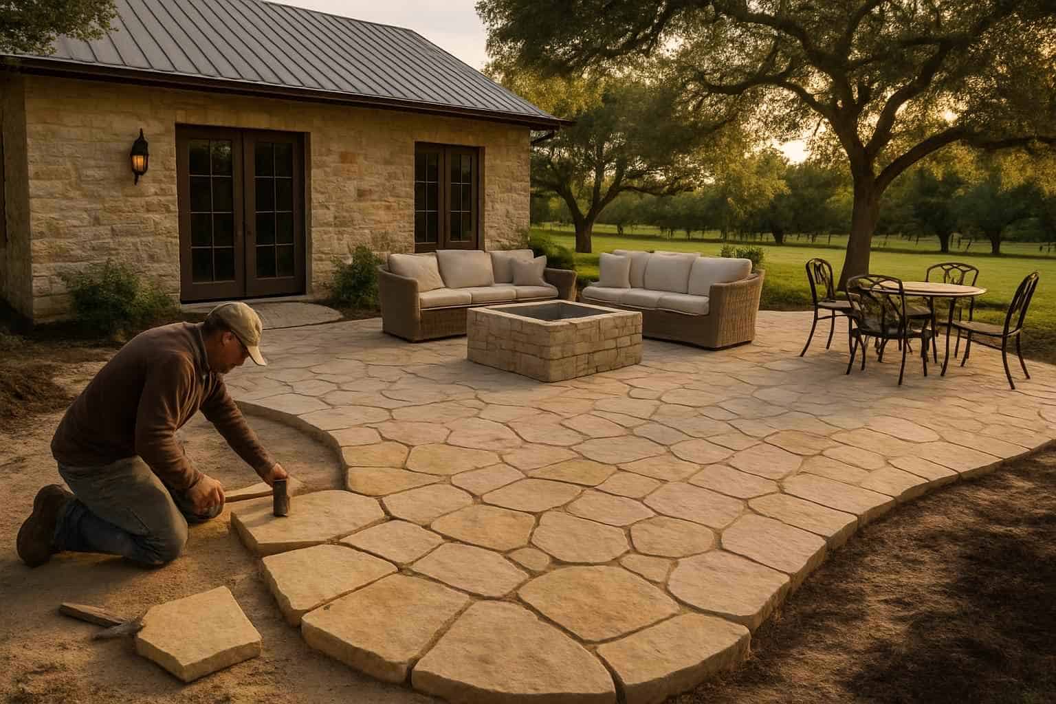 Stone Contractor In Luckenbach TX Stone Patio Installation Service in Luckenbach TX