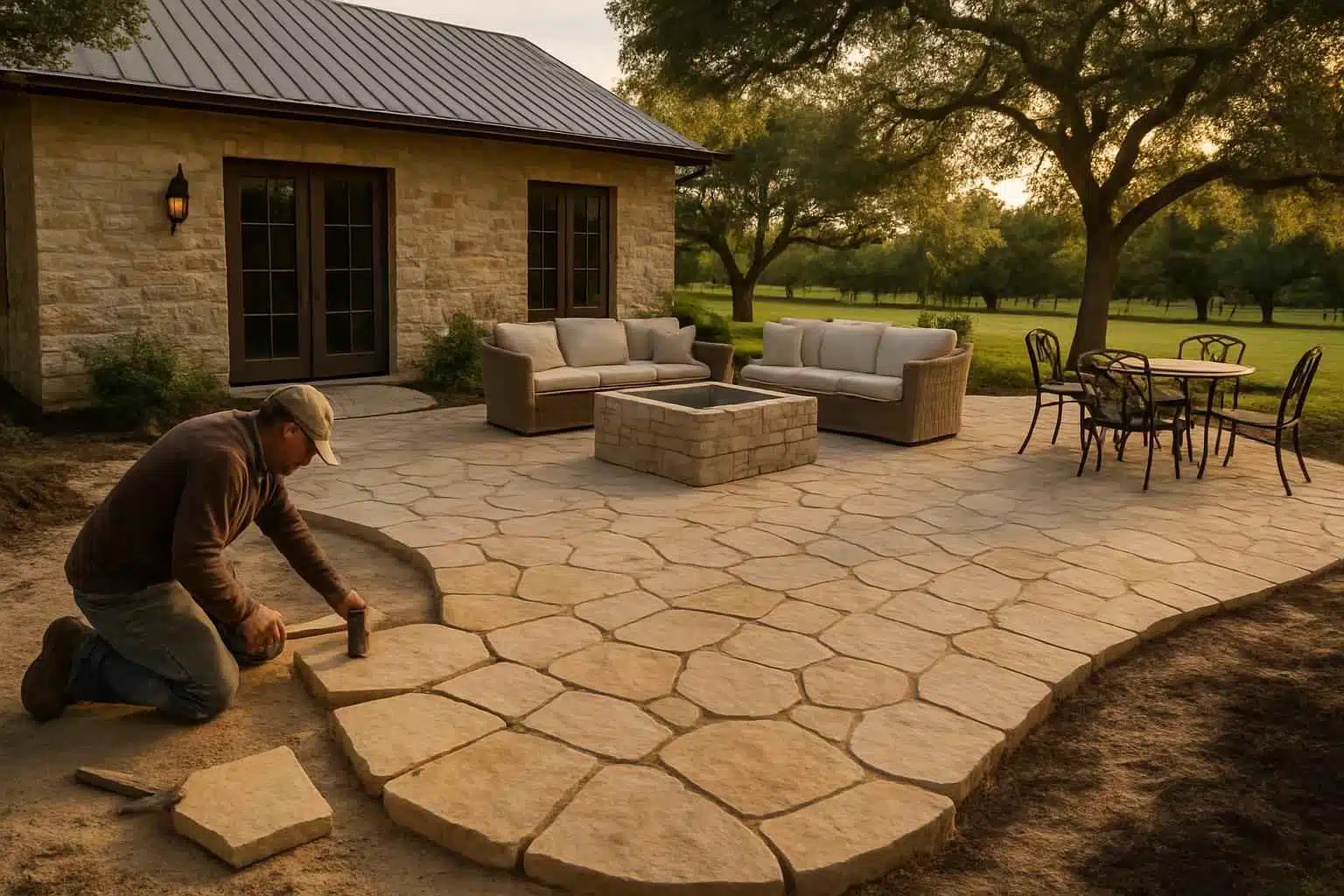 Stone Patio Installation Service in Luckenbach TX