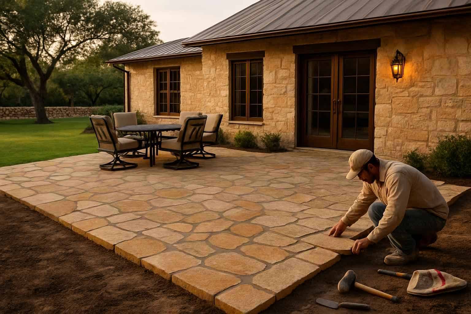Stone Contractor In Stonewall TX Stone Patio Installation Service in Stonewall TX