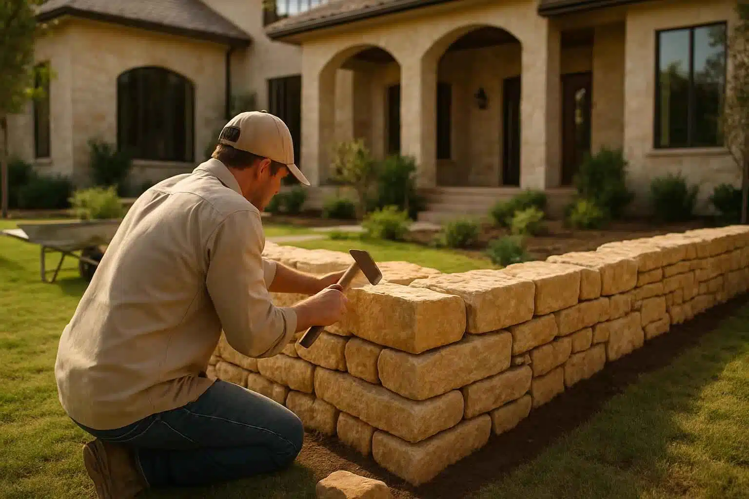 Stone Retaining Wall Builder in Fredericksburg TX