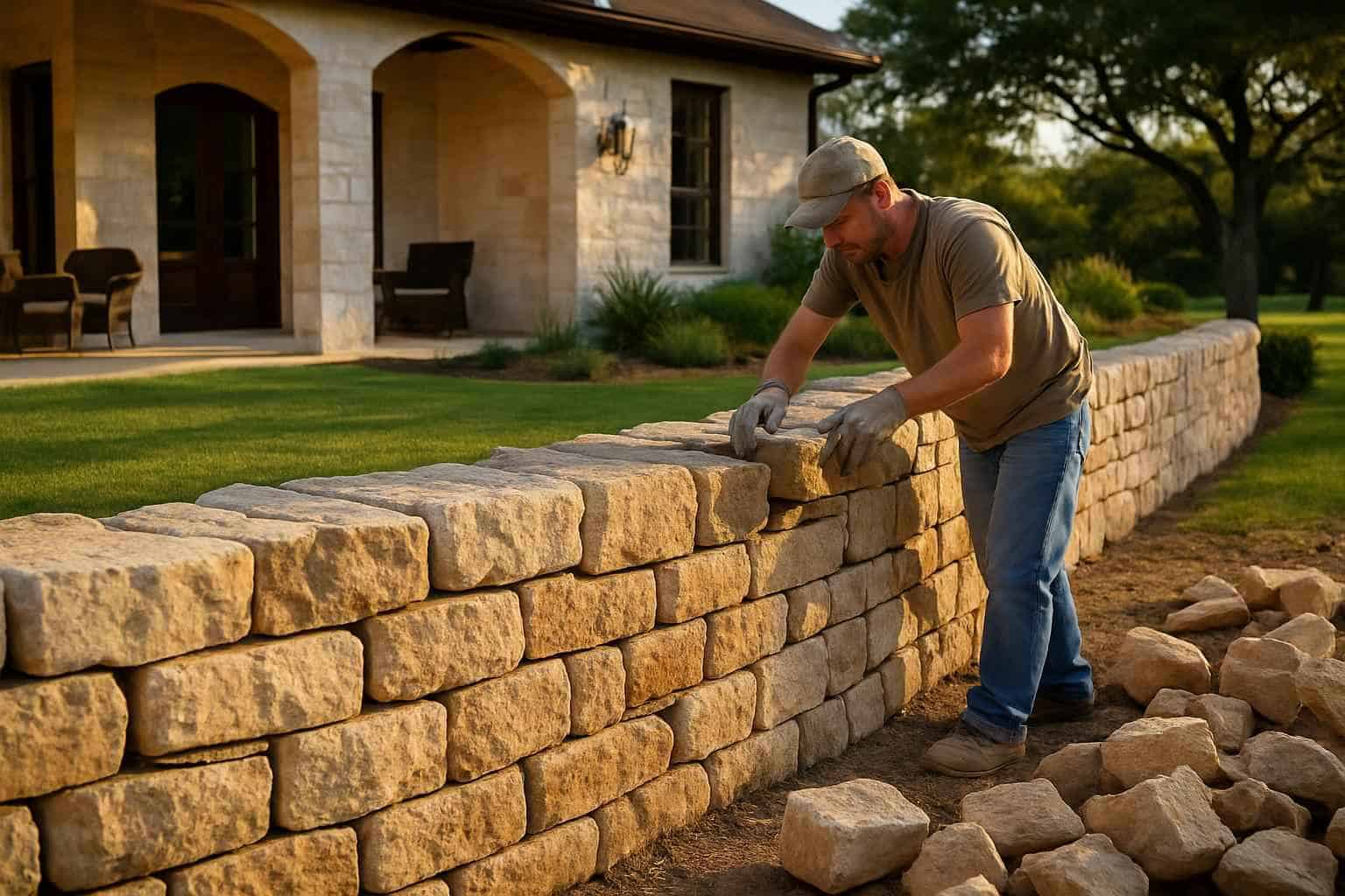 Retaining Wall Contractor In Stonewall TX Stone Retaining Wall Builder in Stonewall TX