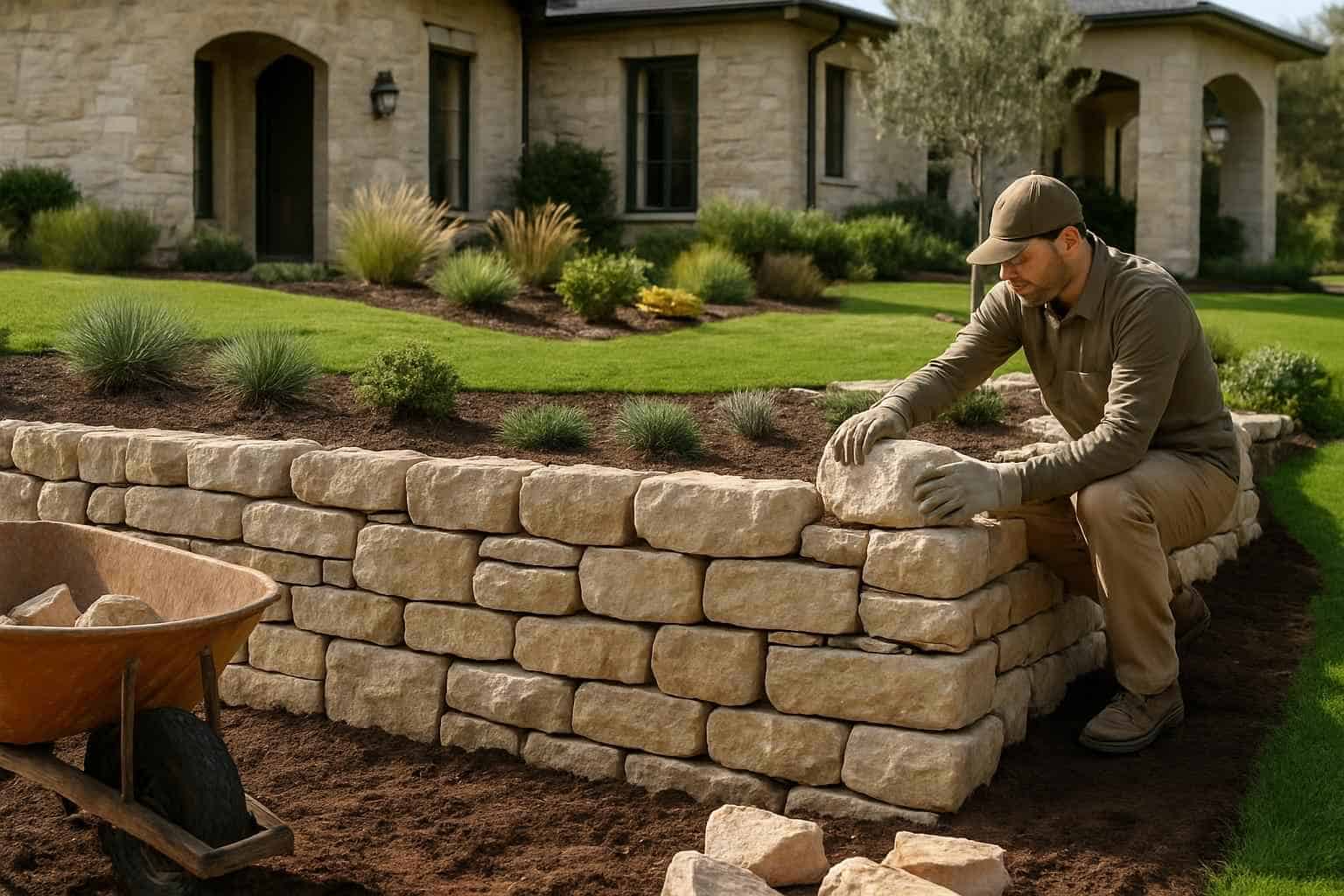 Retaining Wall Contractor In Willow City TX Stone Retaining Wall Builder in Willow City TX