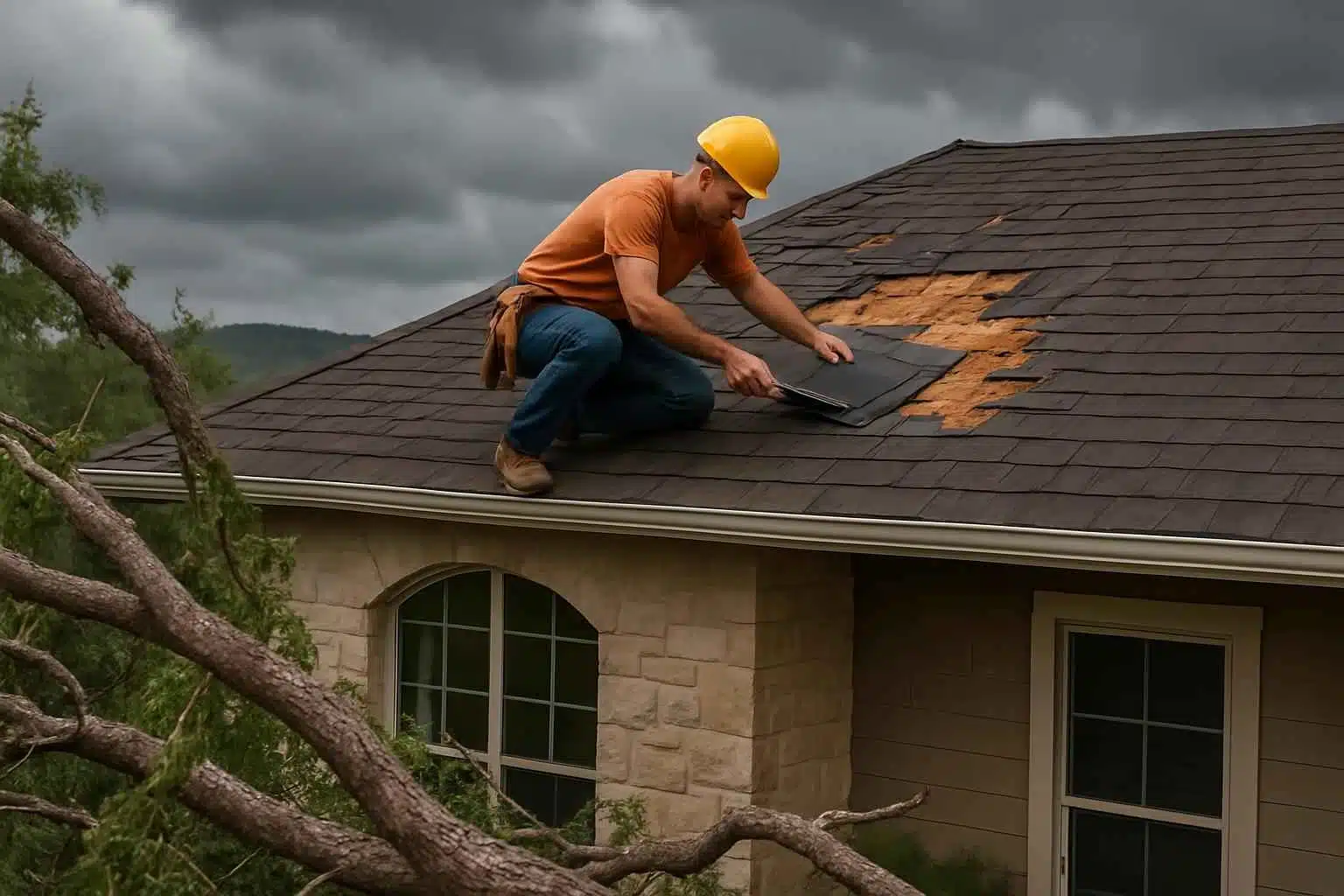 Storm Damage Roof Repair Company in Willow City TX