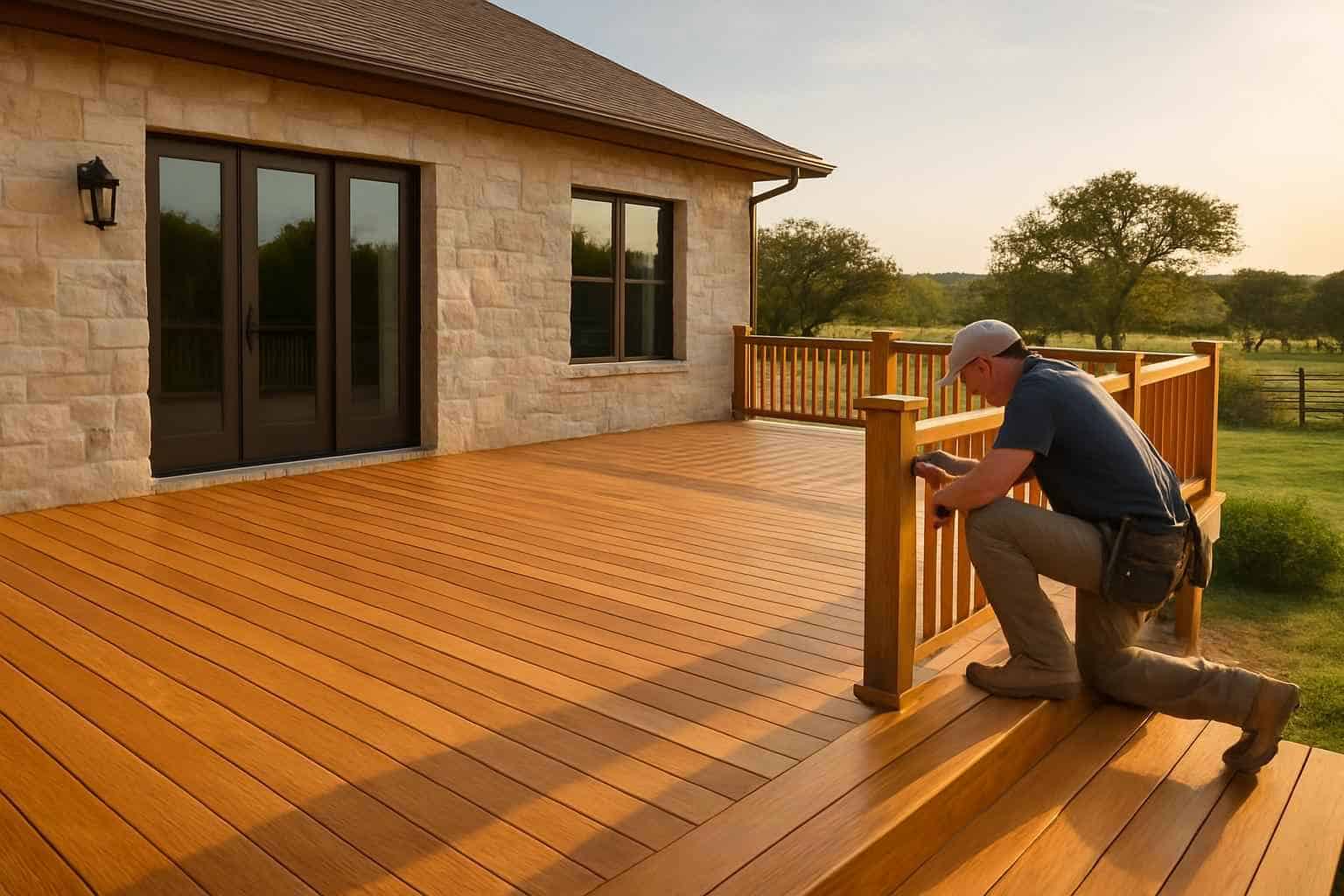Wood Deck Builder in Stonewall TX