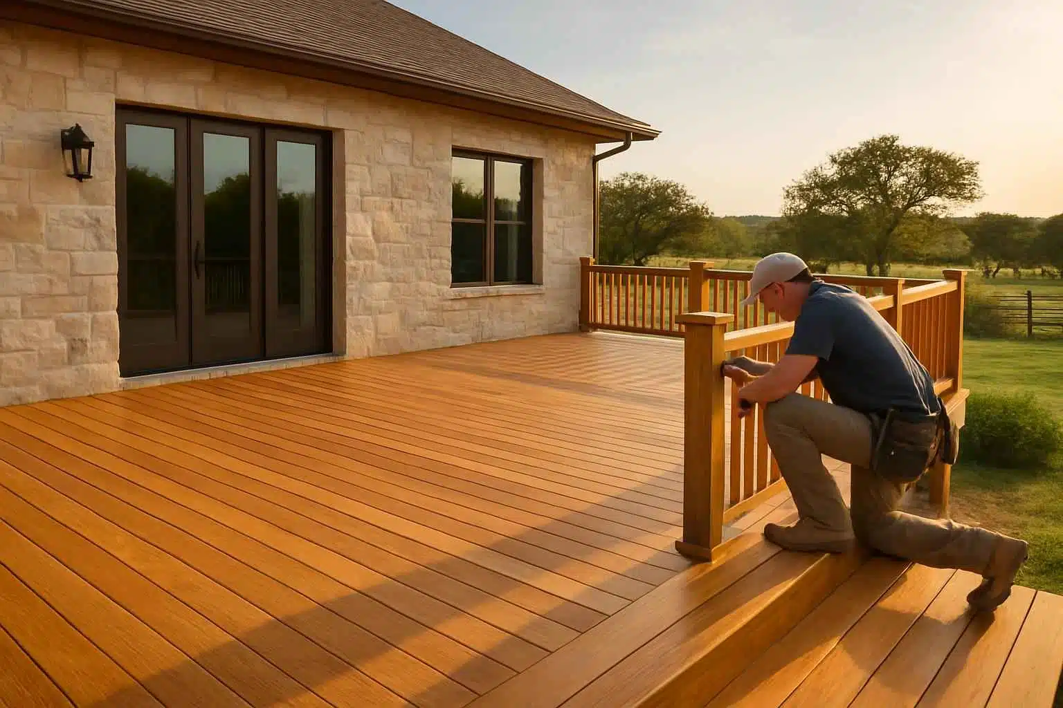 Wood Deck Builder in Stonewall TX