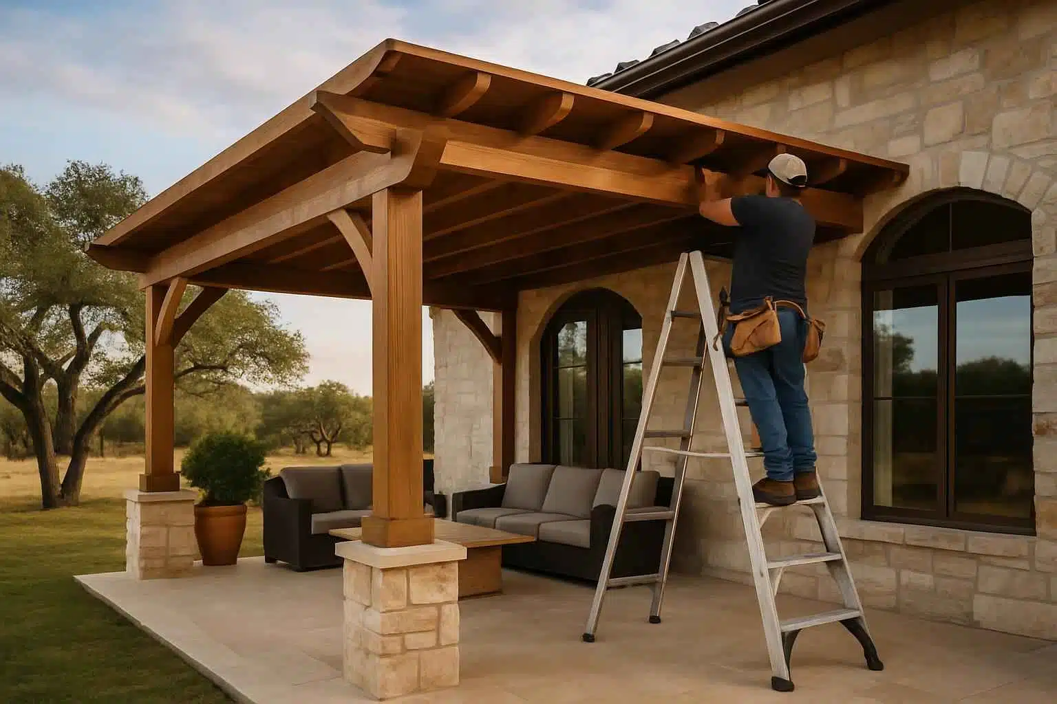 Wood Patio Cover Installer in Luckenbach TX
