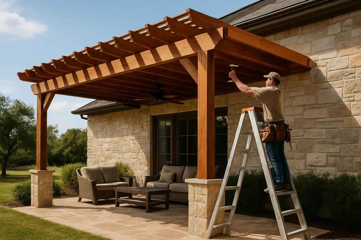 Patio Cover Installation Contractor In Stonewall TX Wood Patio Cover Installer in Stonewall TX