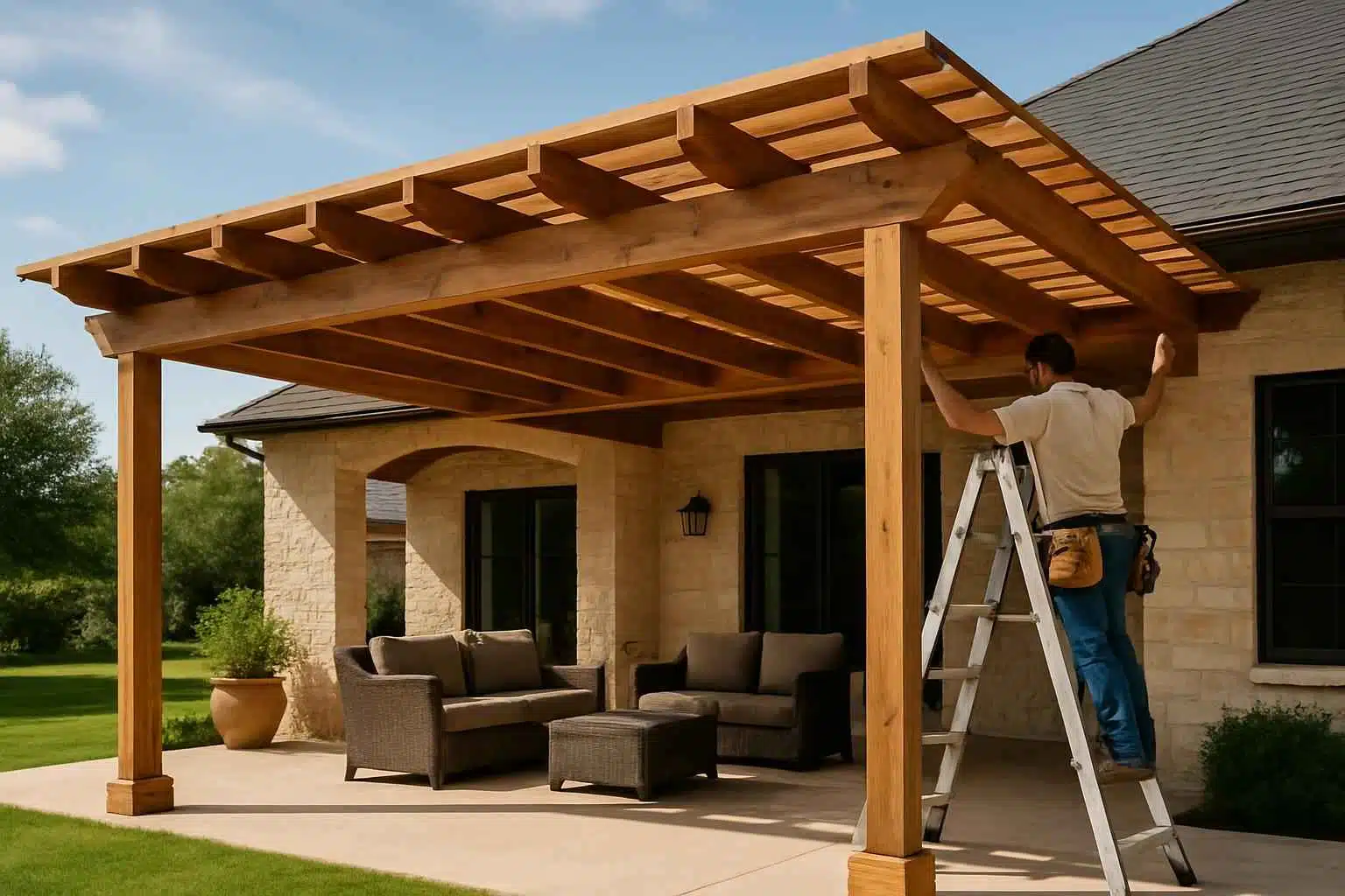 Wood Patio Cover Installer in Willow City TX