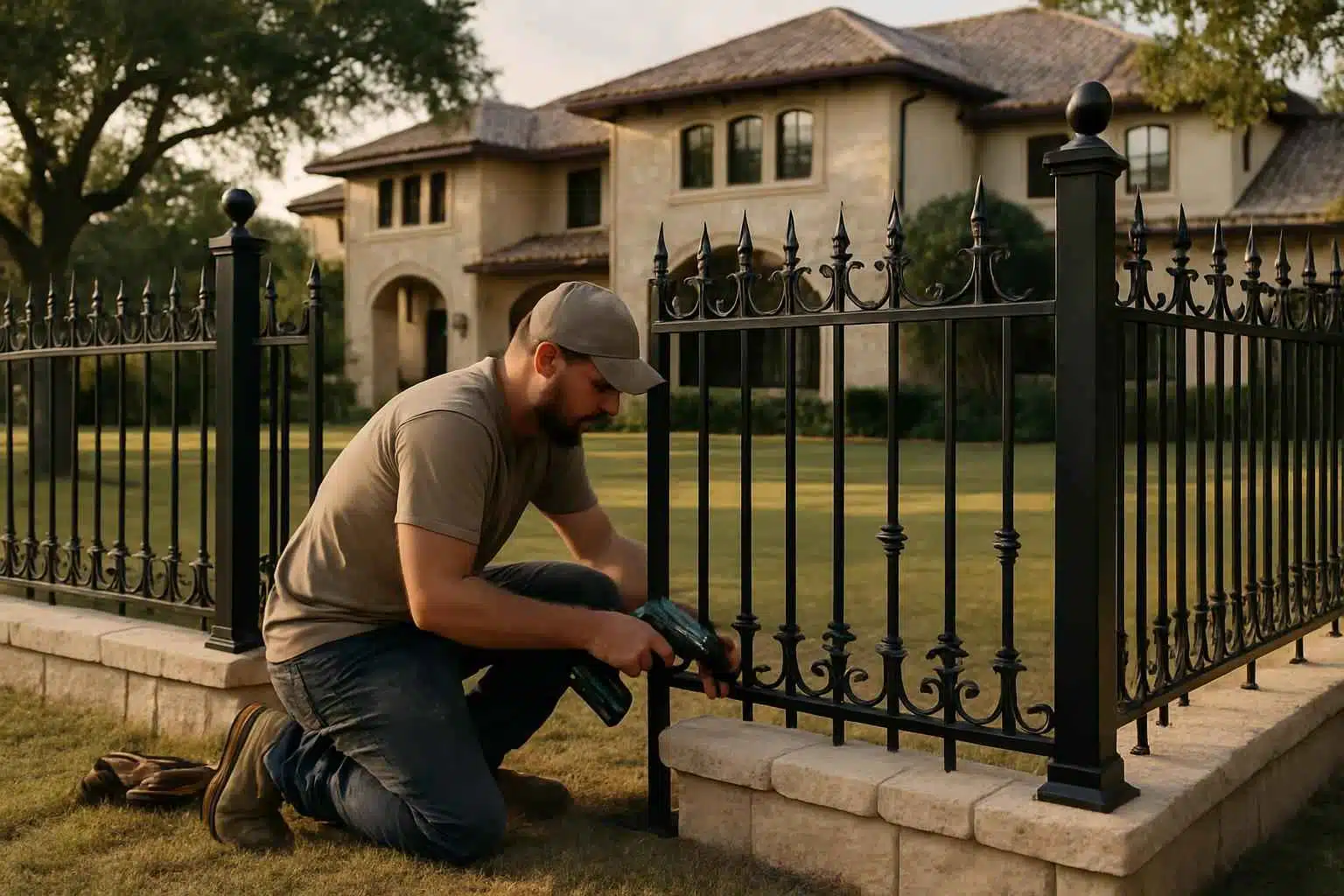 Wrought Iron Fence Installer in Luckenbach TX