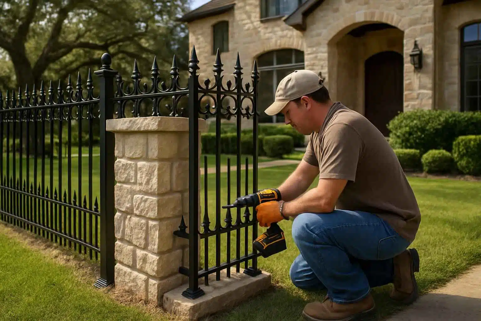 Wrought Iron Fence Installer in Willow City TX