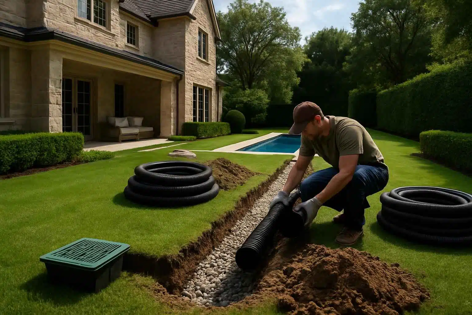 Yard Drainage Company in Willow City TX