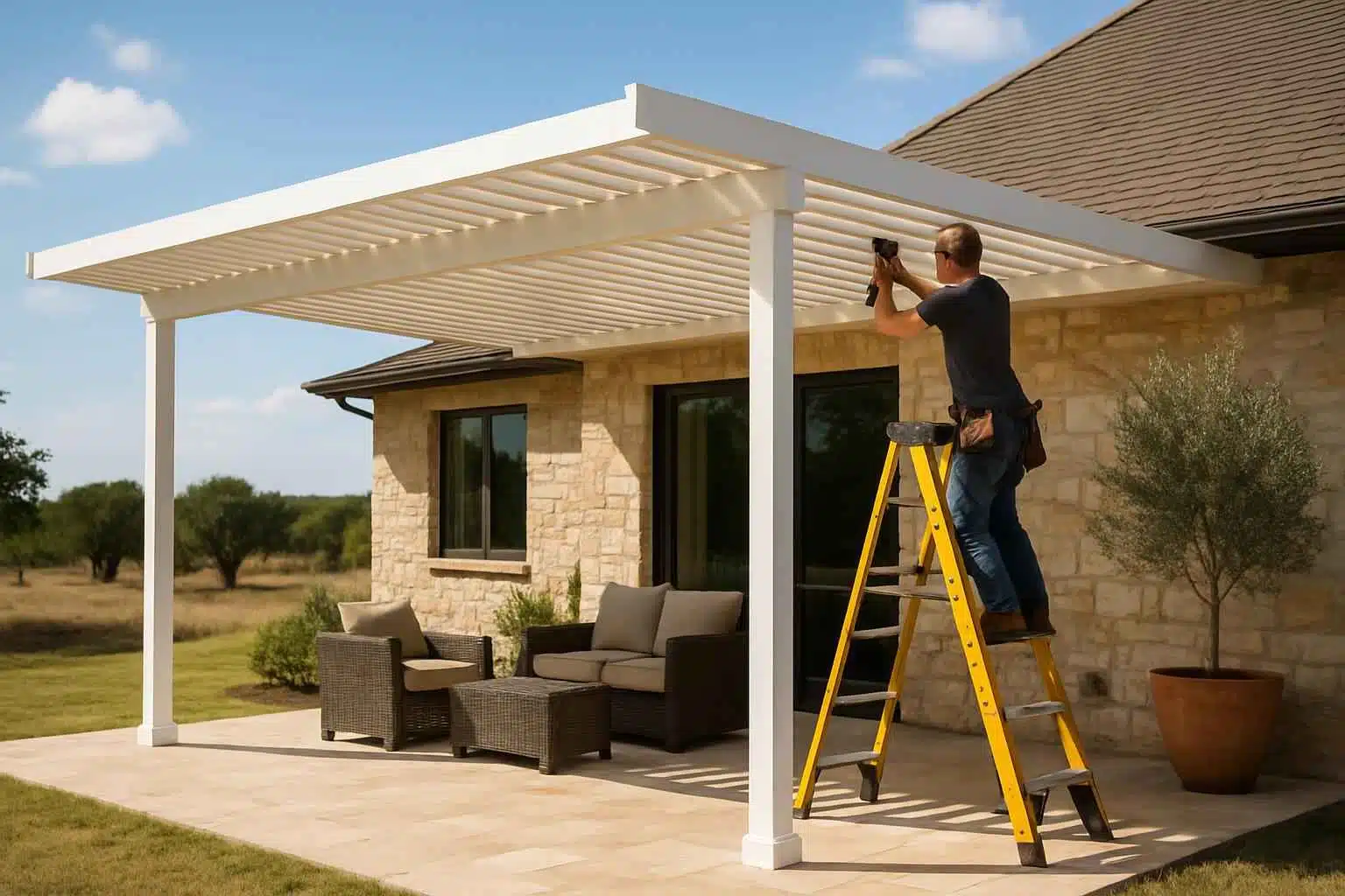 Aluminum Patio Cover Installer in Hye TX