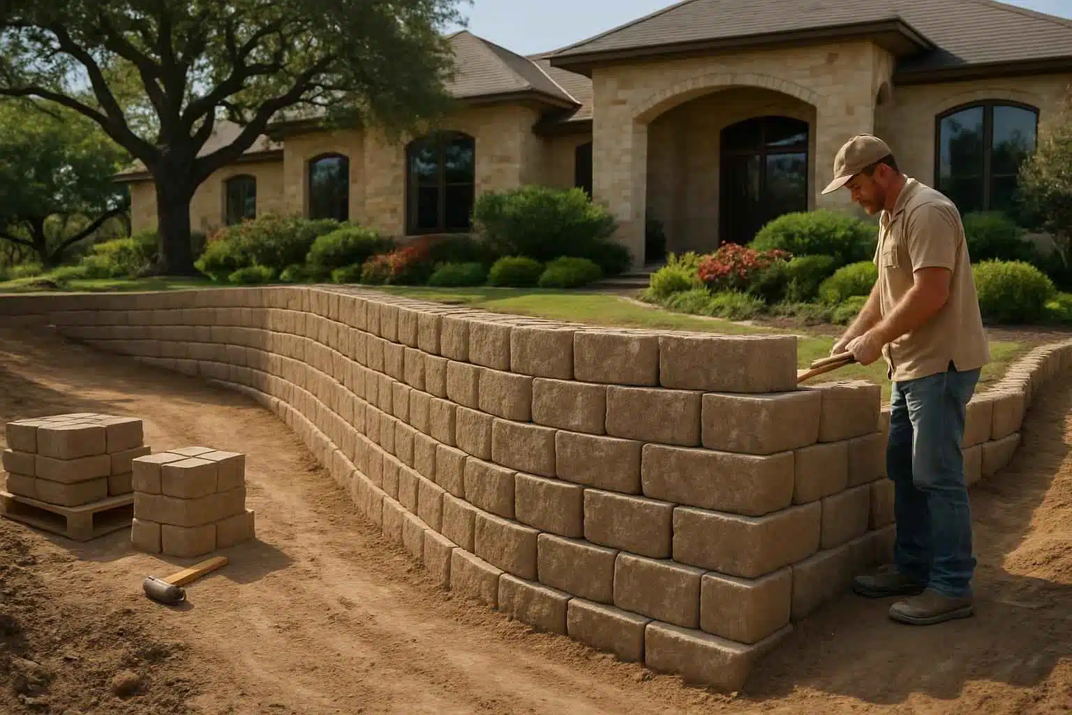 Block Retaining Wall Builder In Kerrville TX