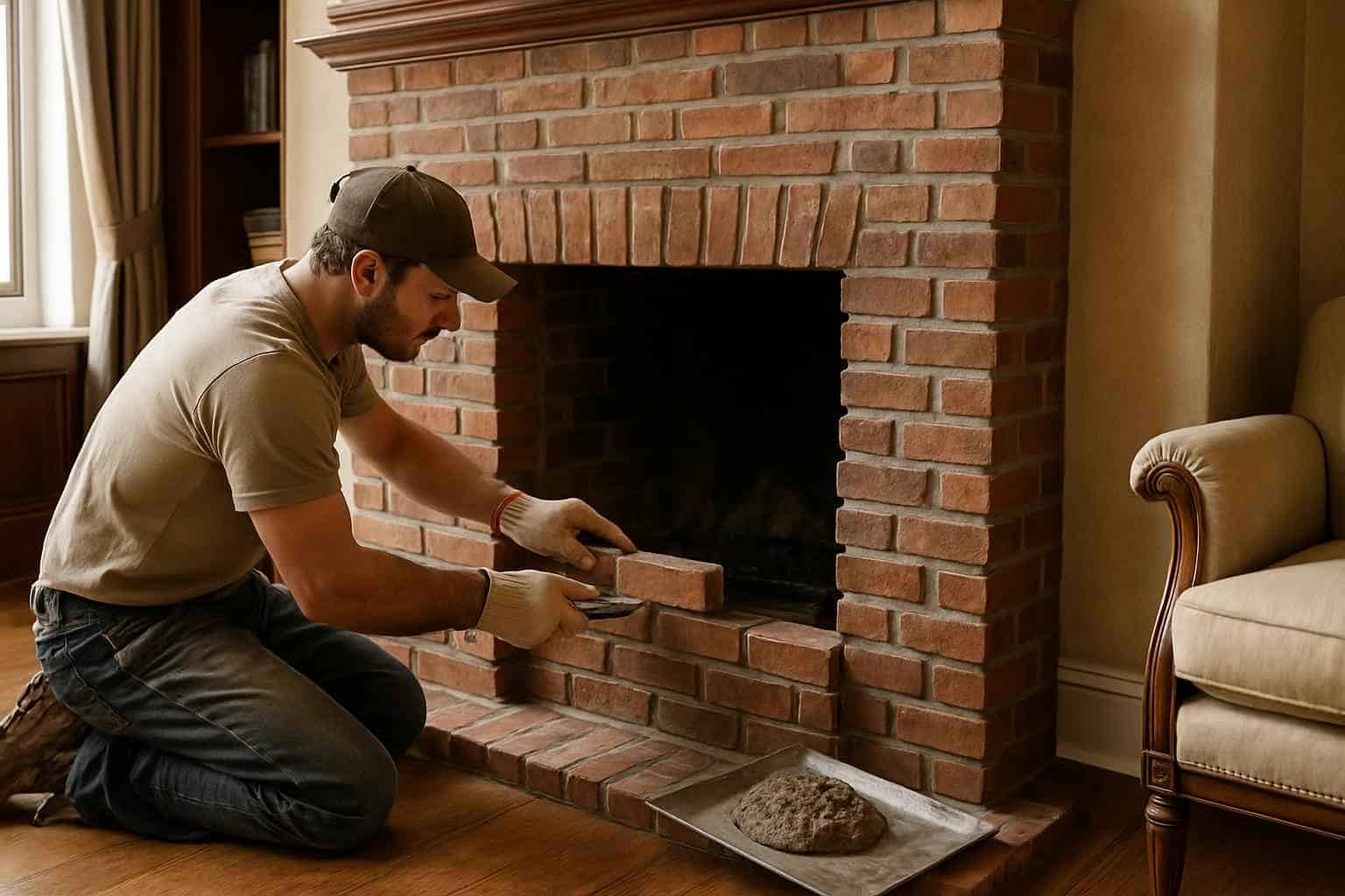 Brick Fireplace Surround Installer in Doss TX