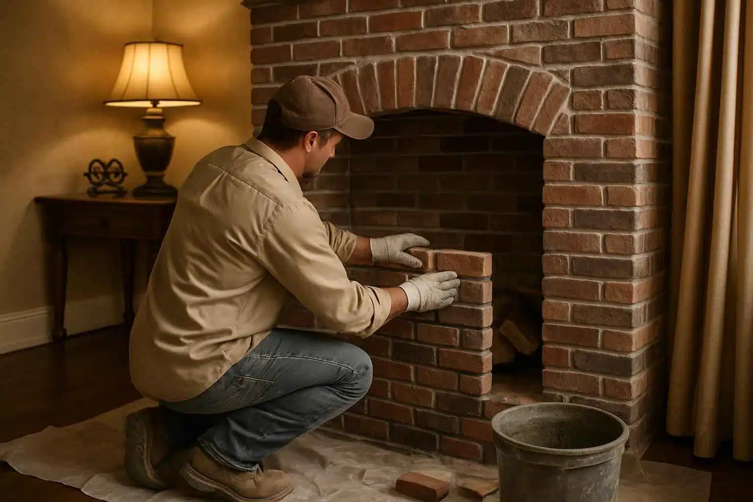 Brick Fireplace Surround Installer in Harper TX