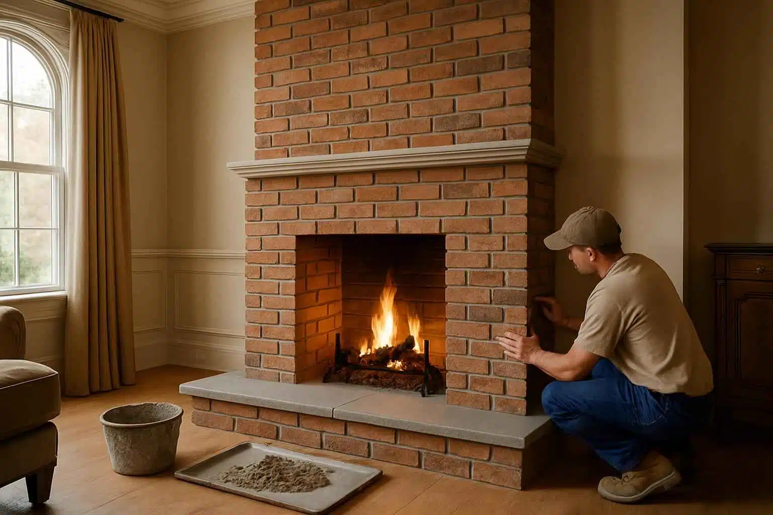 Brick Fireplace Surround Installer in Hye TX