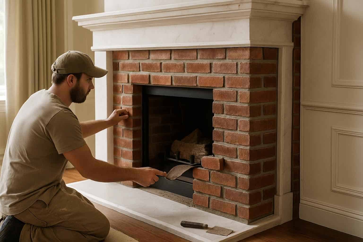 Brick Fireplace Surround Installer in Kerrville TX