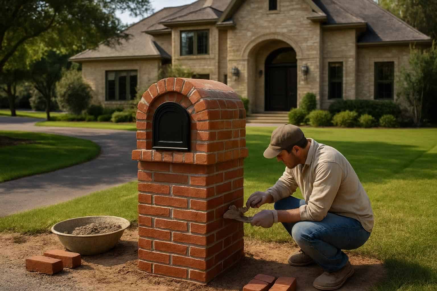 Brick Mailbox Builder in Comfort TX