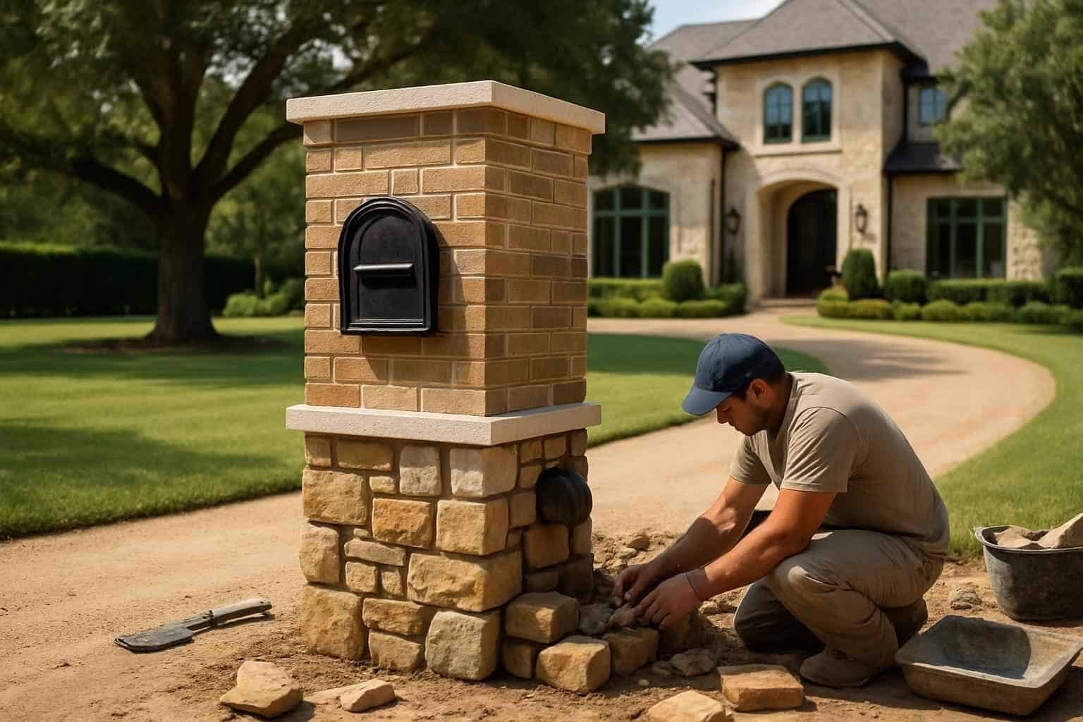 Brick Mailbox Builder in Doss TX