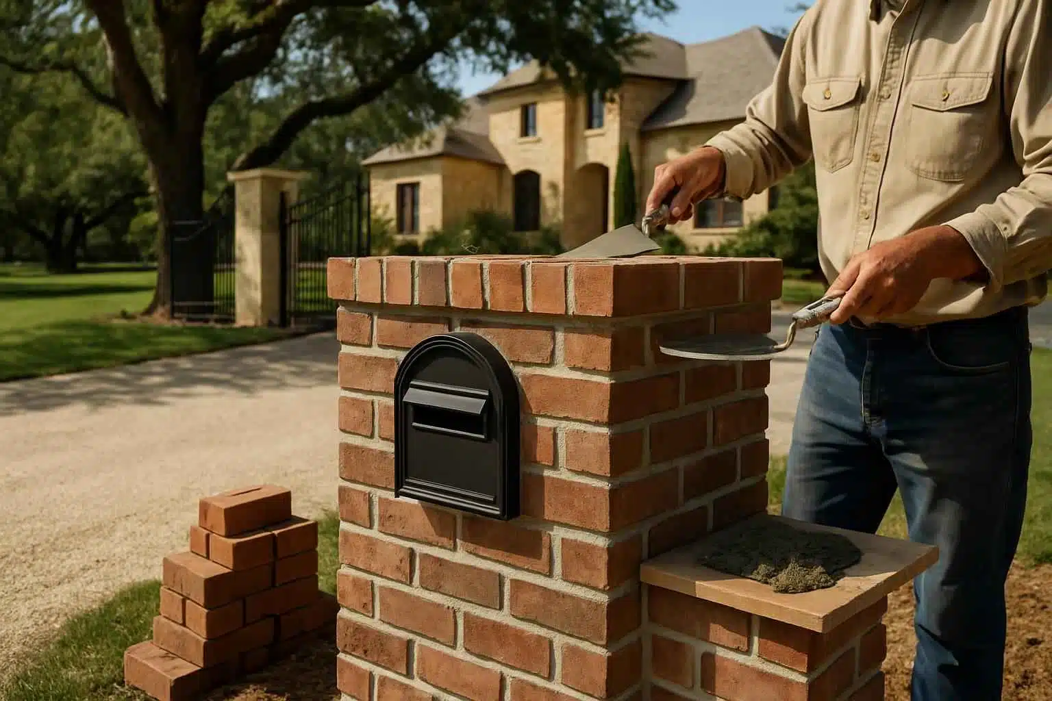 Brick Mailbox Builder in Harper TX