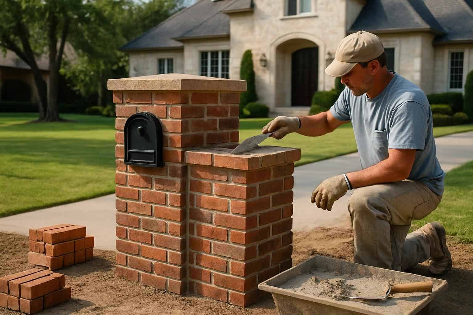 Brick Mailbox Builder in Hye TX