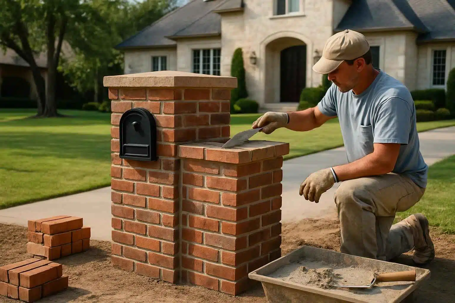 Brick Mailbox Builder in Hye TX