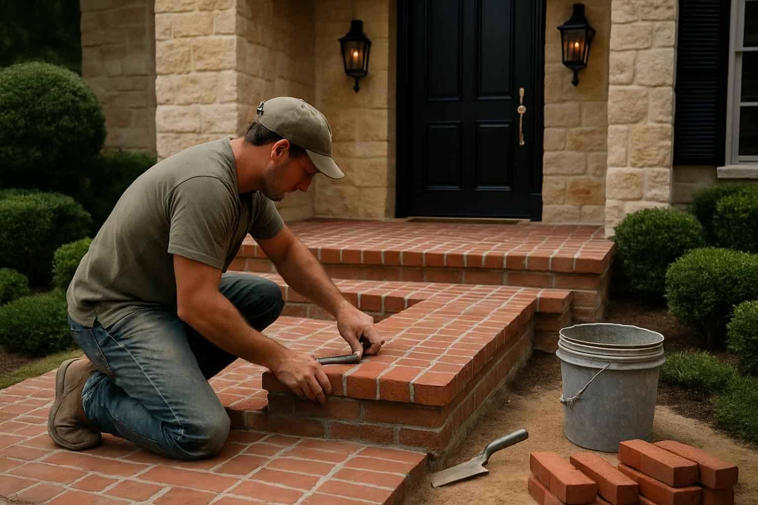 Brick Step Installer in Comfort TX
