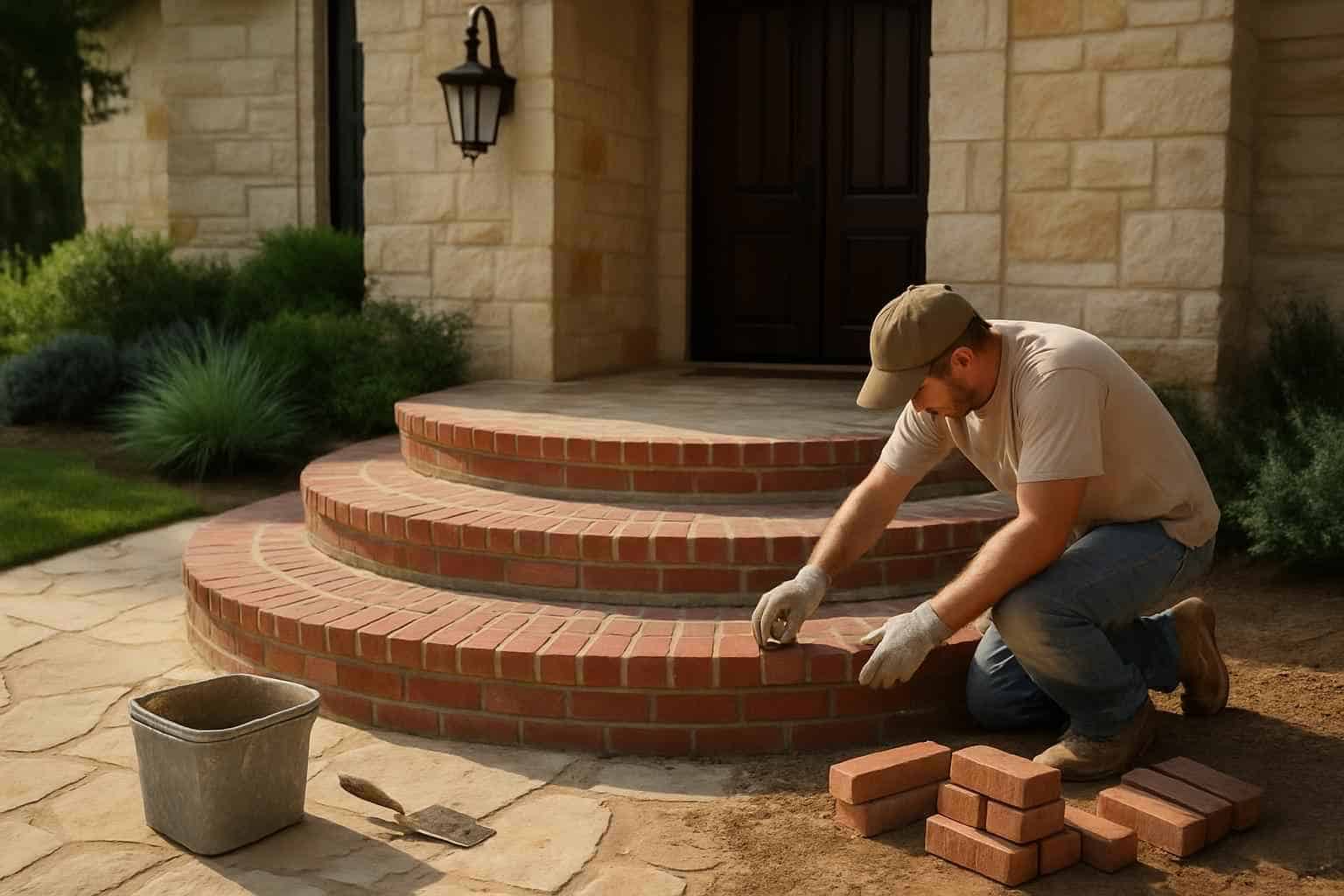 Brick Step Installer in Hye TX