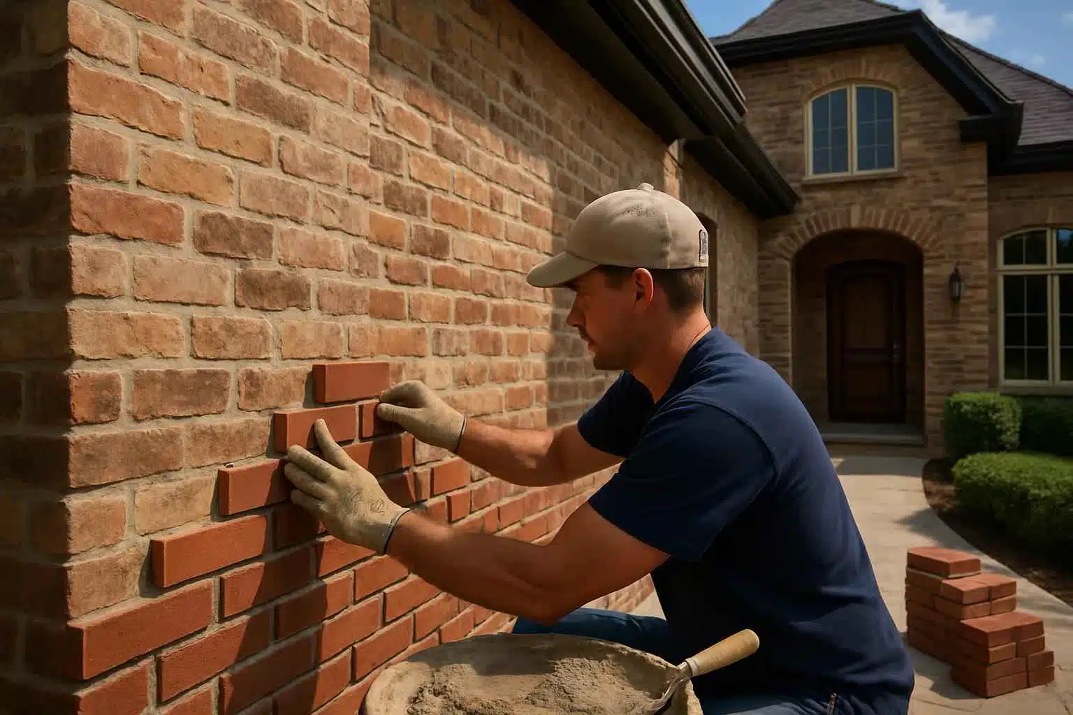 Brick Veneer Installation Service in Hye TX
