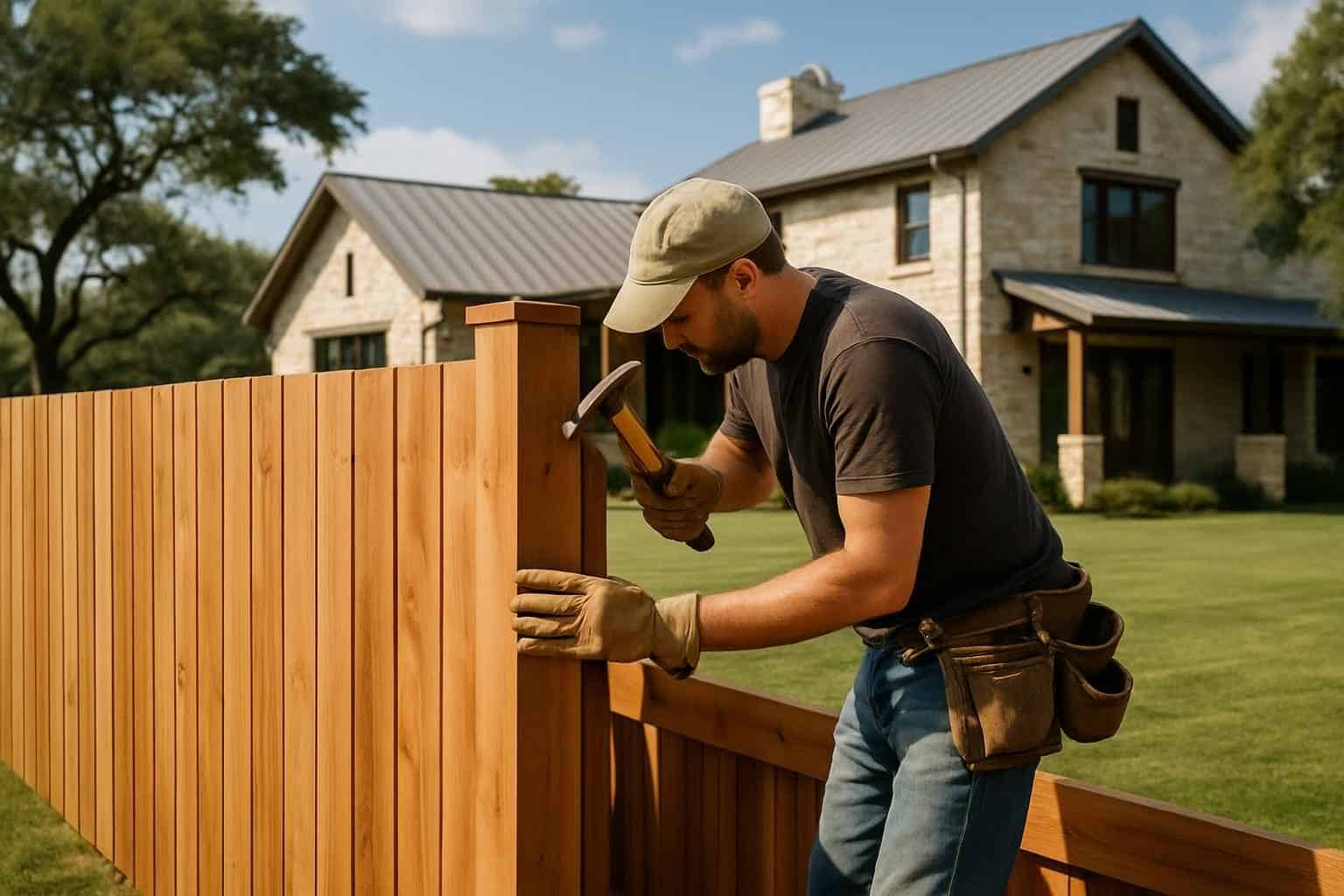 Fence Installation Contractor In Hye TX Cedar Fence Contractor in Hye TX