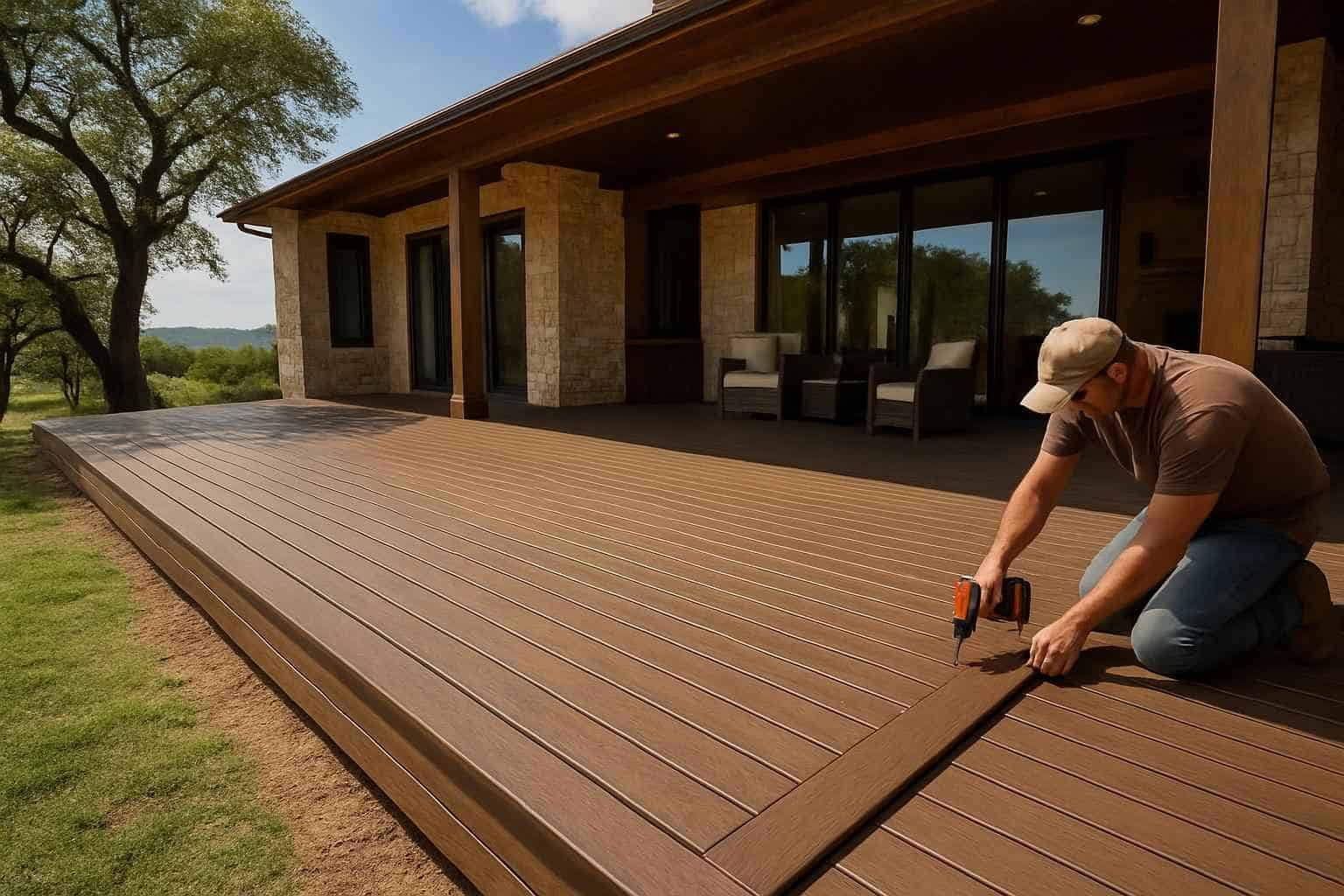 Deck Construction Contractor In Hye TX Composite Deck Builder in Hye TX