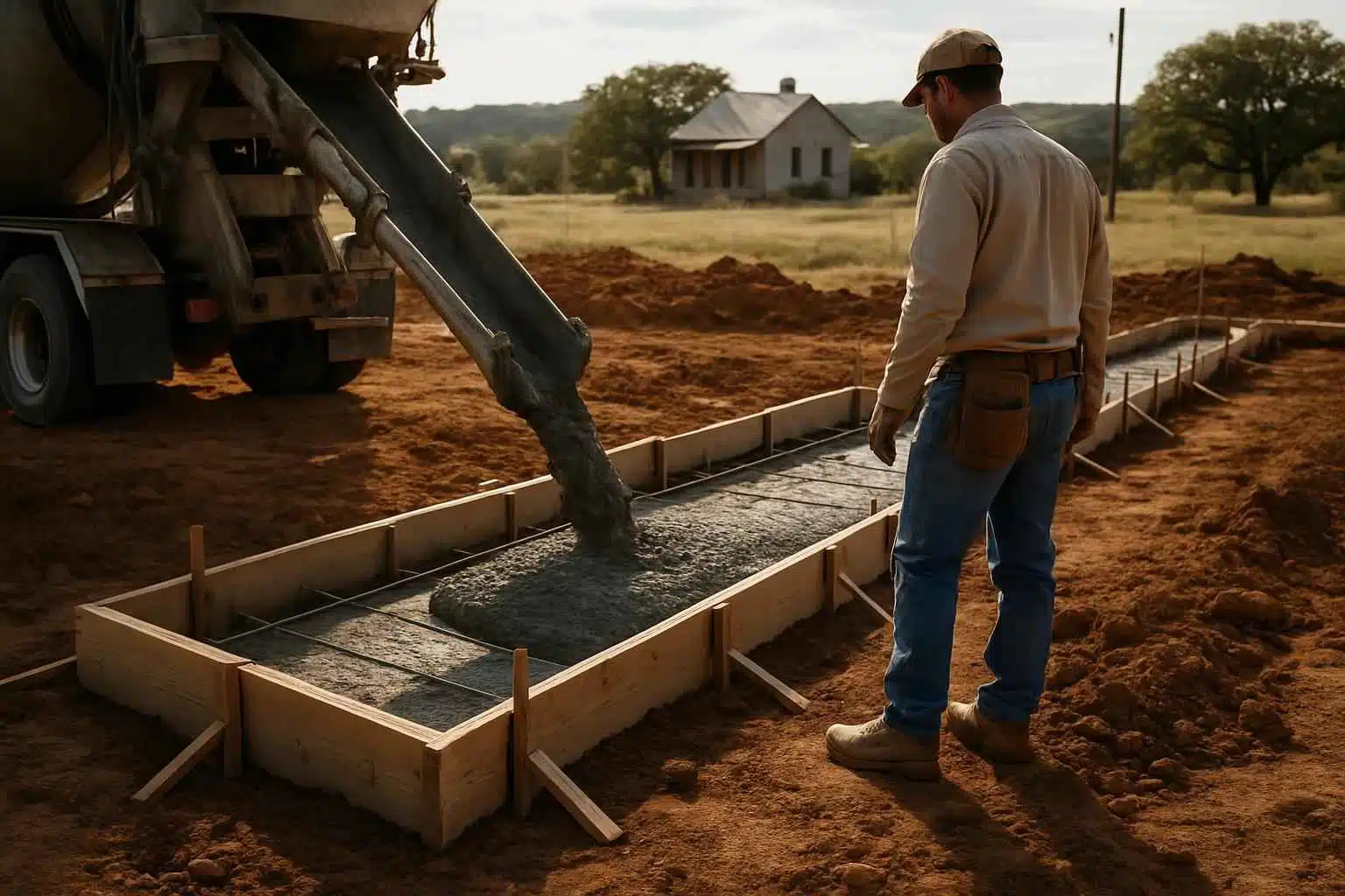 Concrete Slabs Foundations Contractor In Doss TX Concrete Footing Contractor in Doss TX