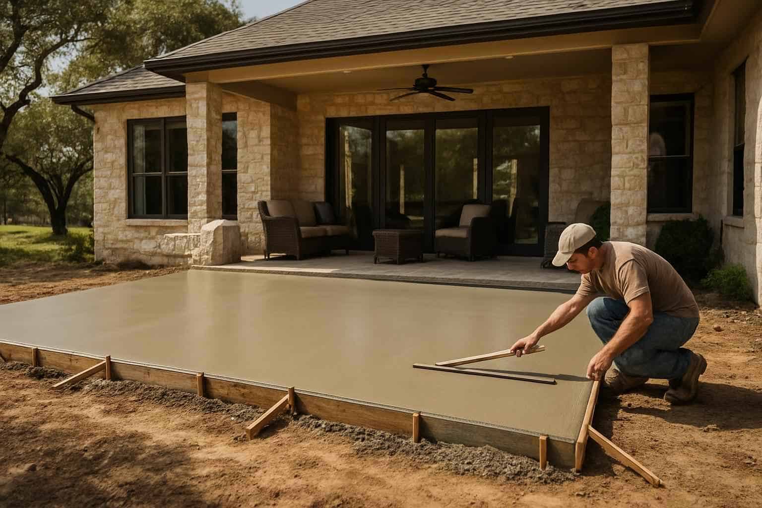 Concrete Patio Installation Service in Comfort TX