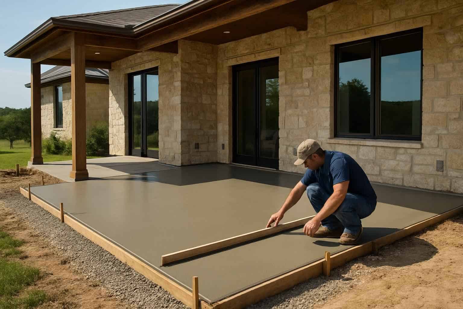 Patio Construction Contractor In Hye TX Concrete Patio Installation Service in Hye TX