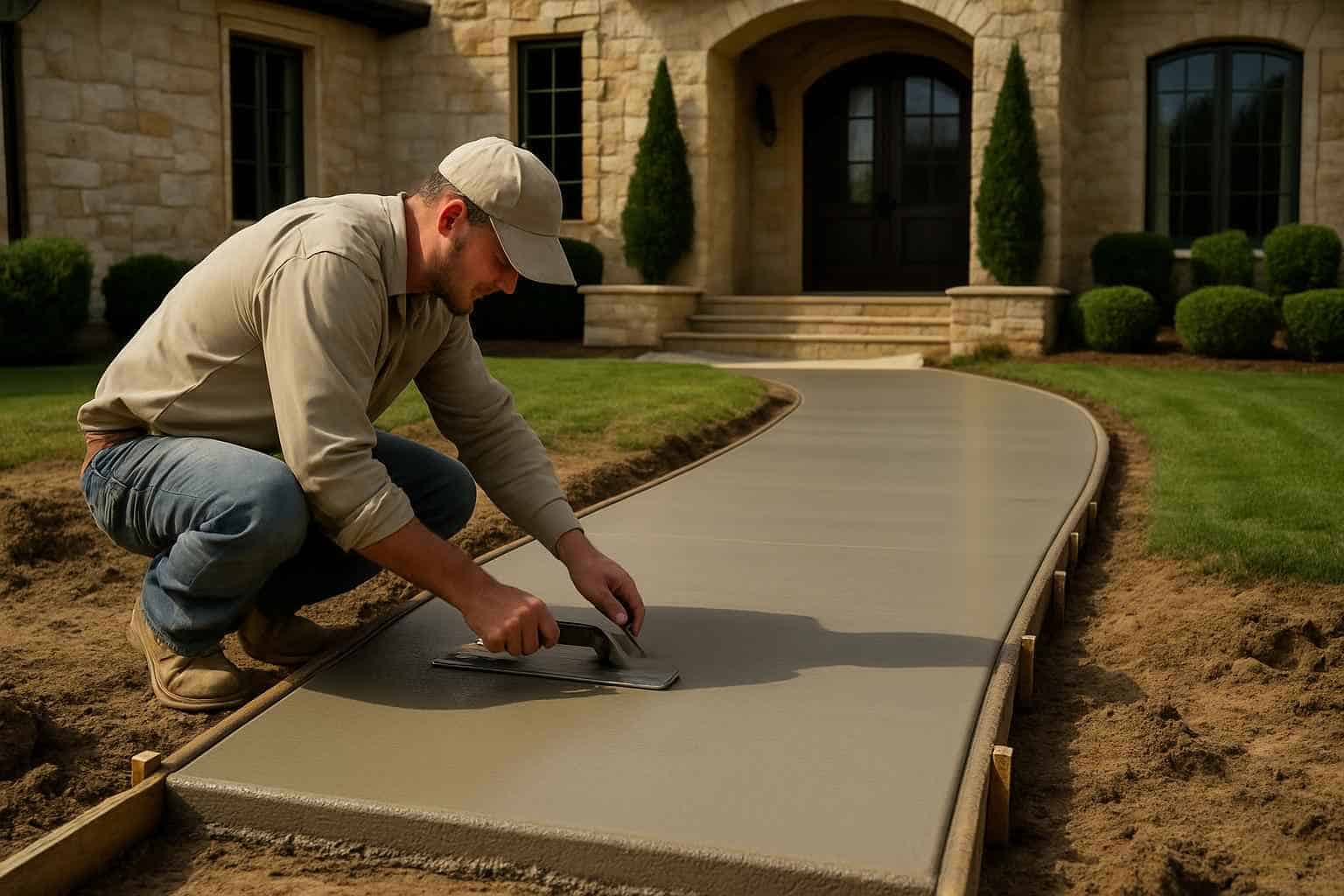 Concrete Walkway Contractor in Hye TX