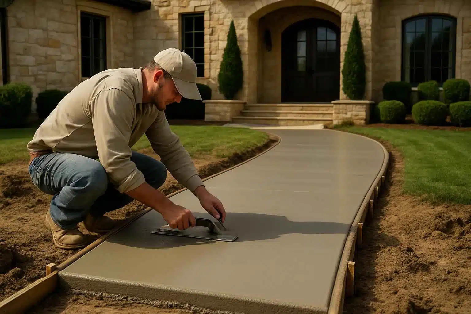 Concrete Walkway Contractor in Hye TX