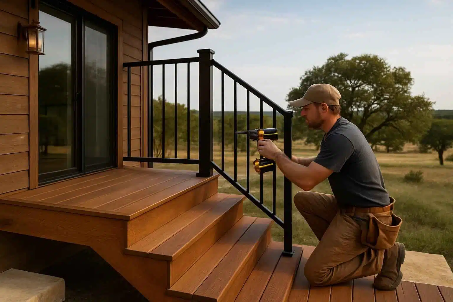 Deck Stair Railing Installer in Doss TX