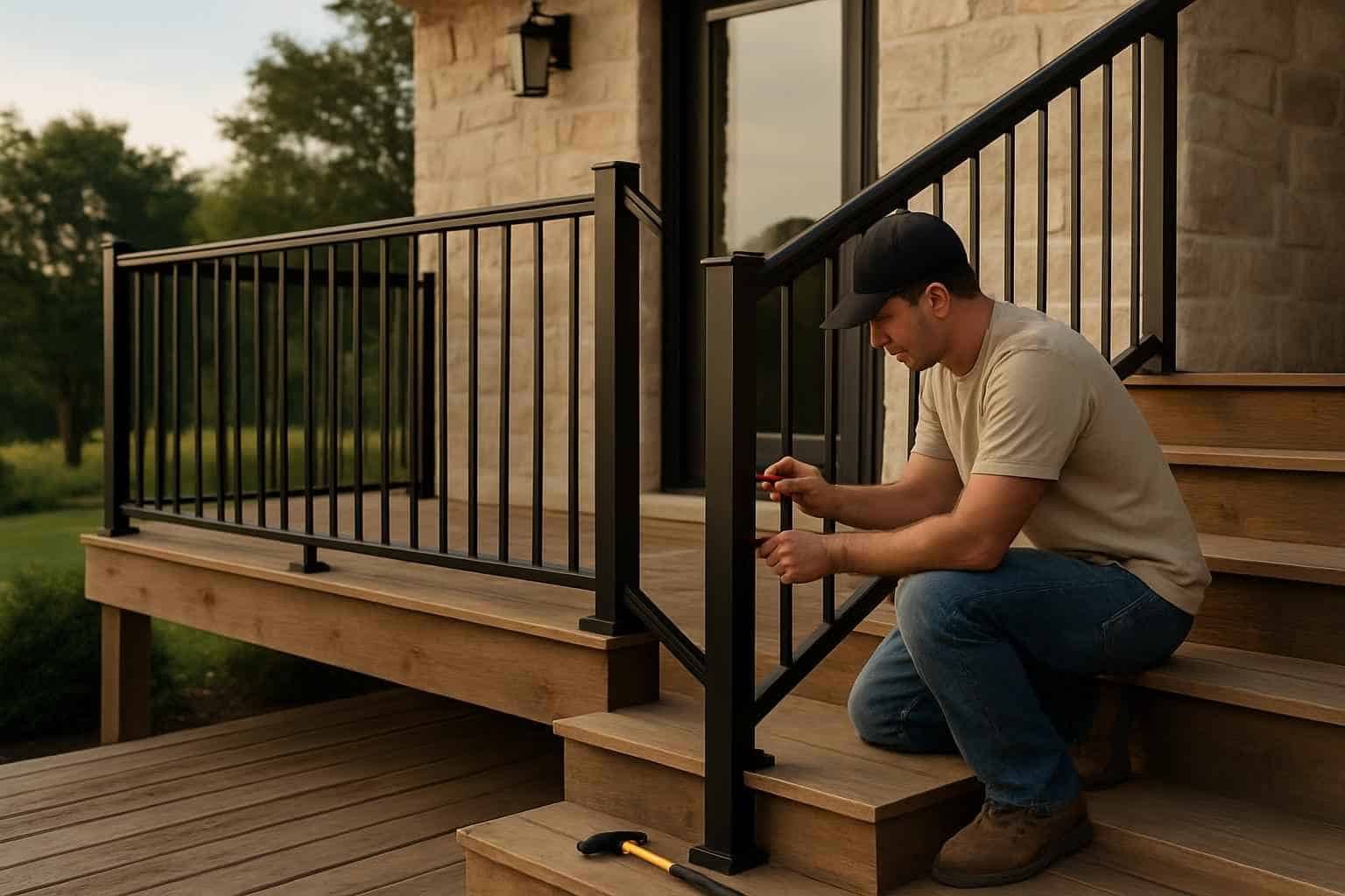 Deck Stair Railing Installer in Harper TX
