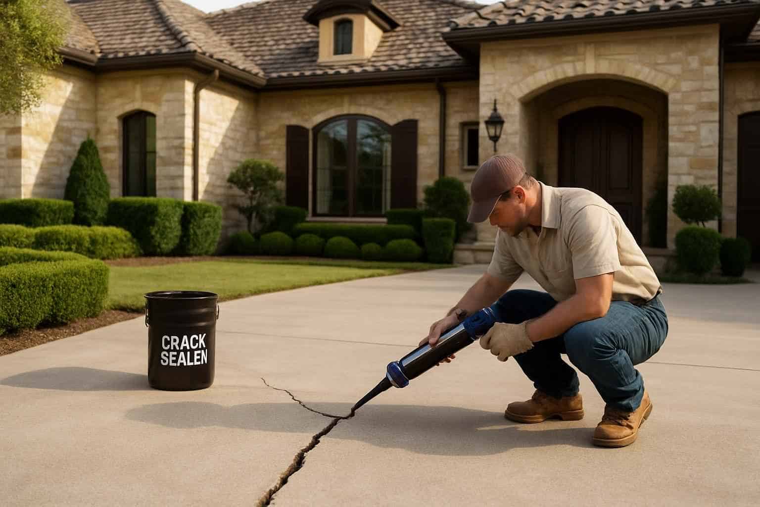 Concrete Repair Contractor In Comfort TX Driveway Crack Repair Service in Comfort TX