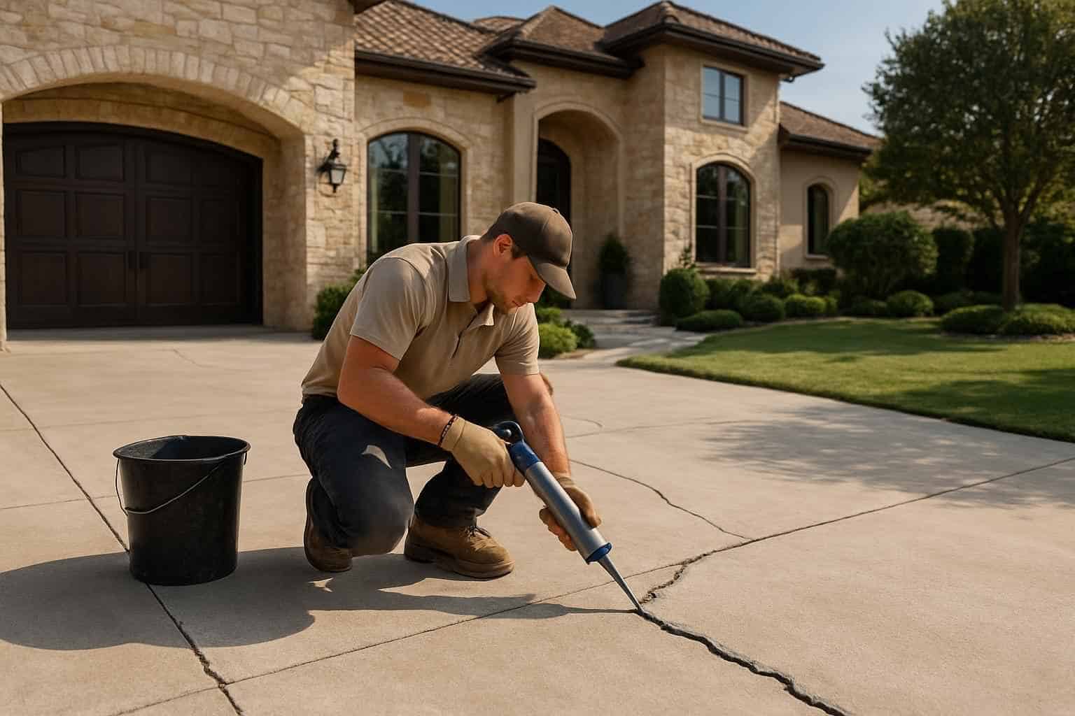 Driveway Crack Repair Service in Hye TX