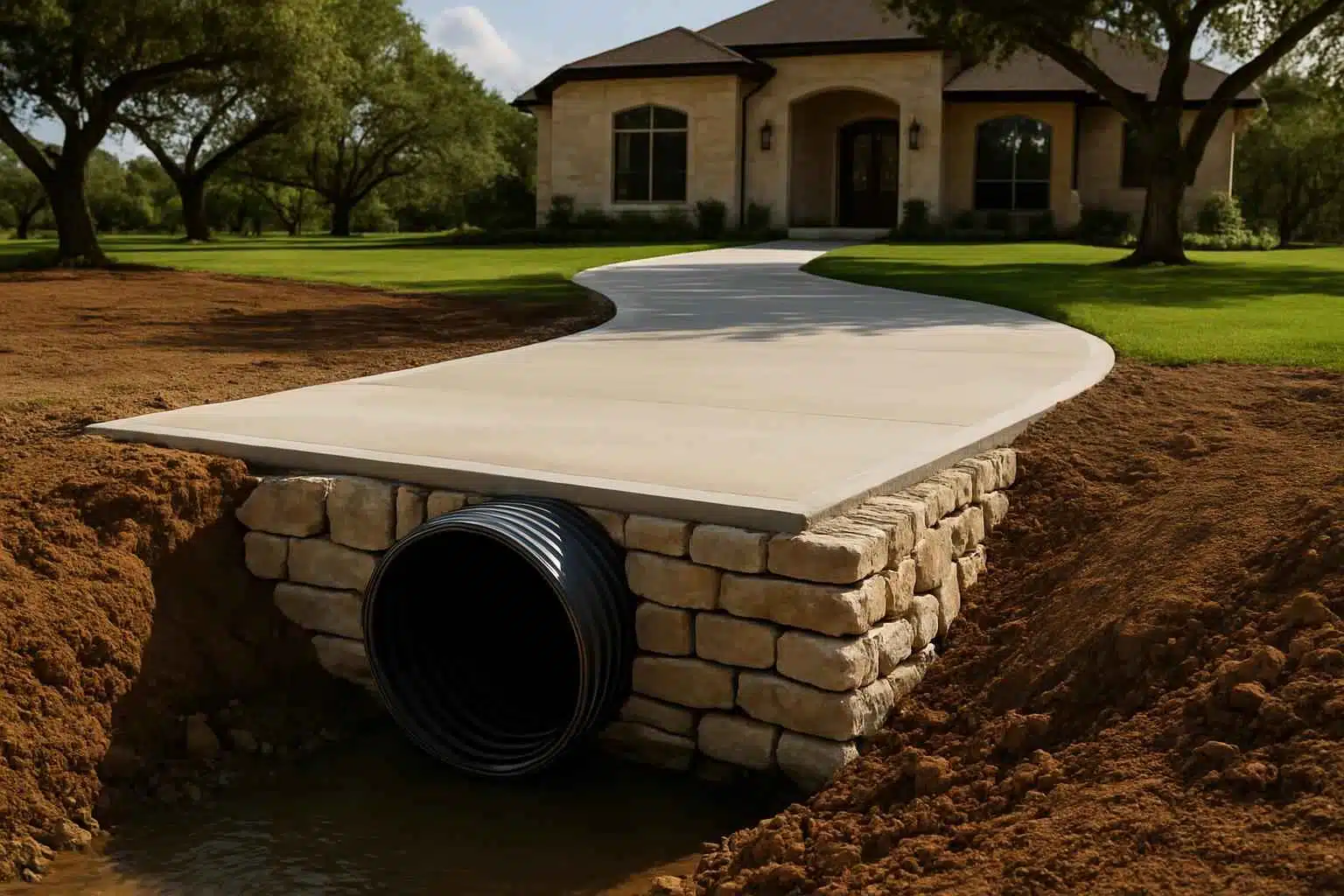 Driveway Culvert Installation Service in Comfort TX