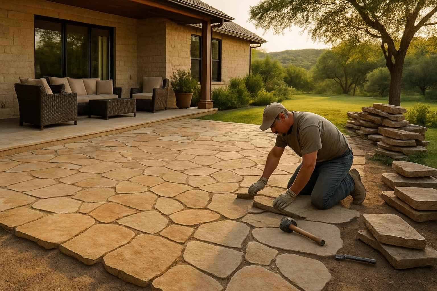 Flagstone Patio Installer in Comfort TX