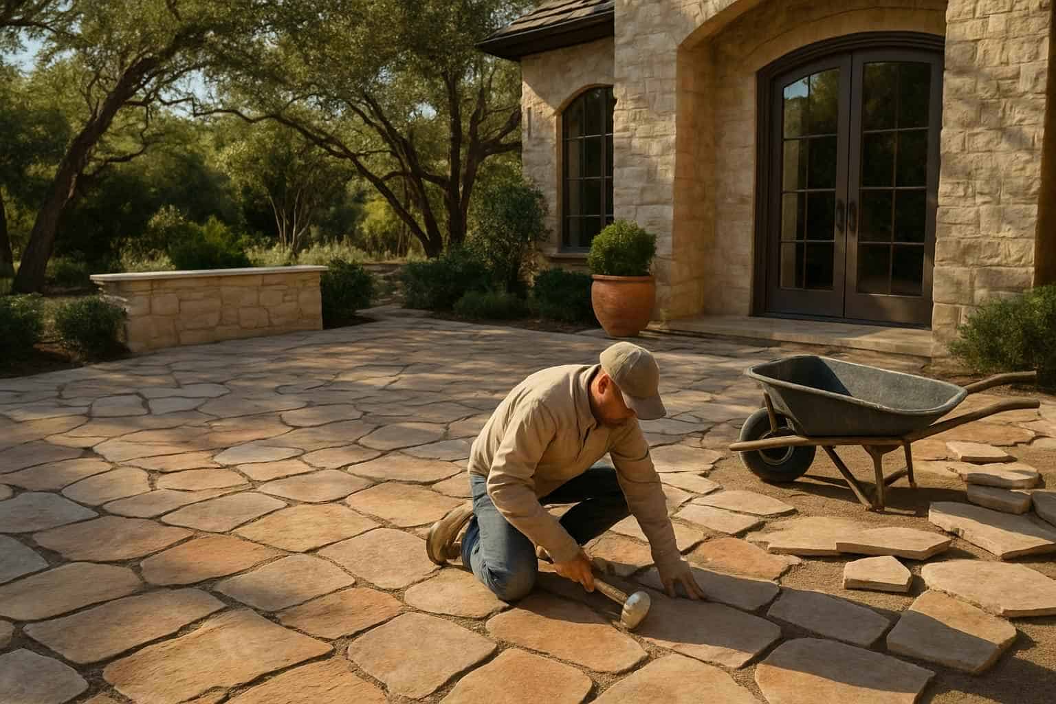 Patio Construction Contractor In Harper TX Flagstone Patio Installer in Harper TX