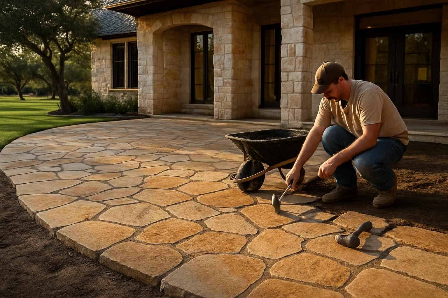 Patio Construction Contractor In Hye TX Flagstone Patio Installer in Hye TX