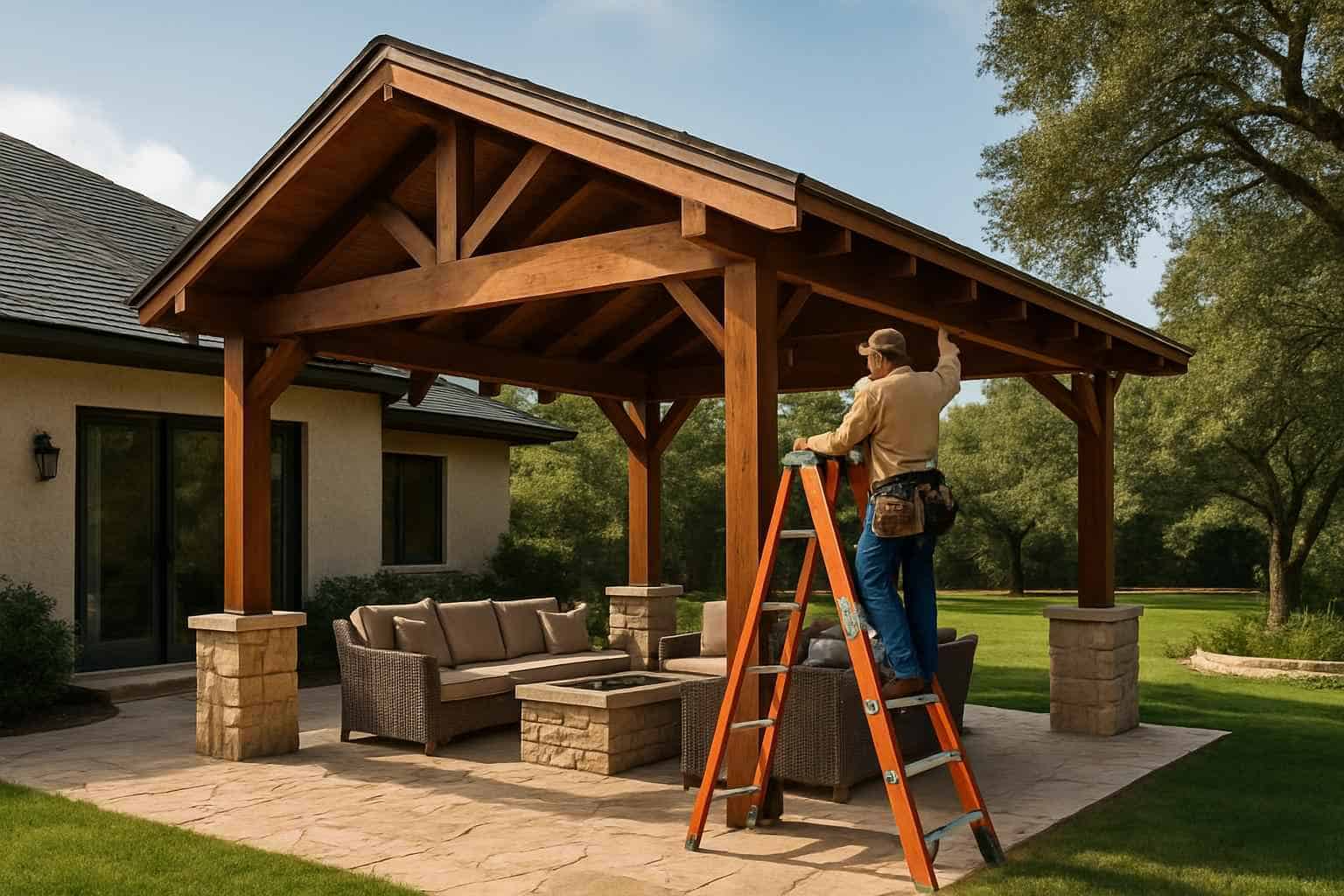 Freestanding Patio Cover Contractor in Doss TX