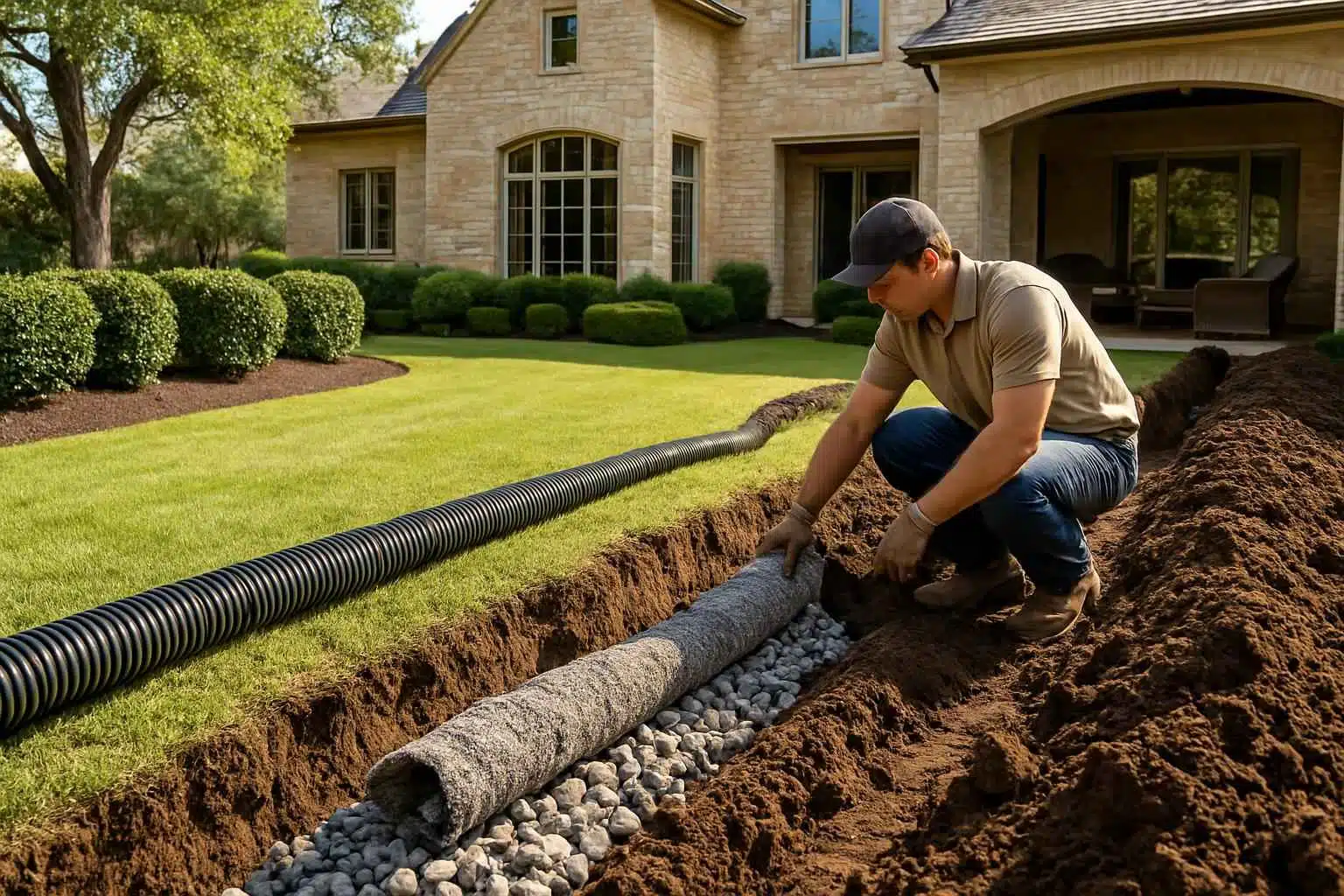 French Drain Installation Contractor in Comfort TX